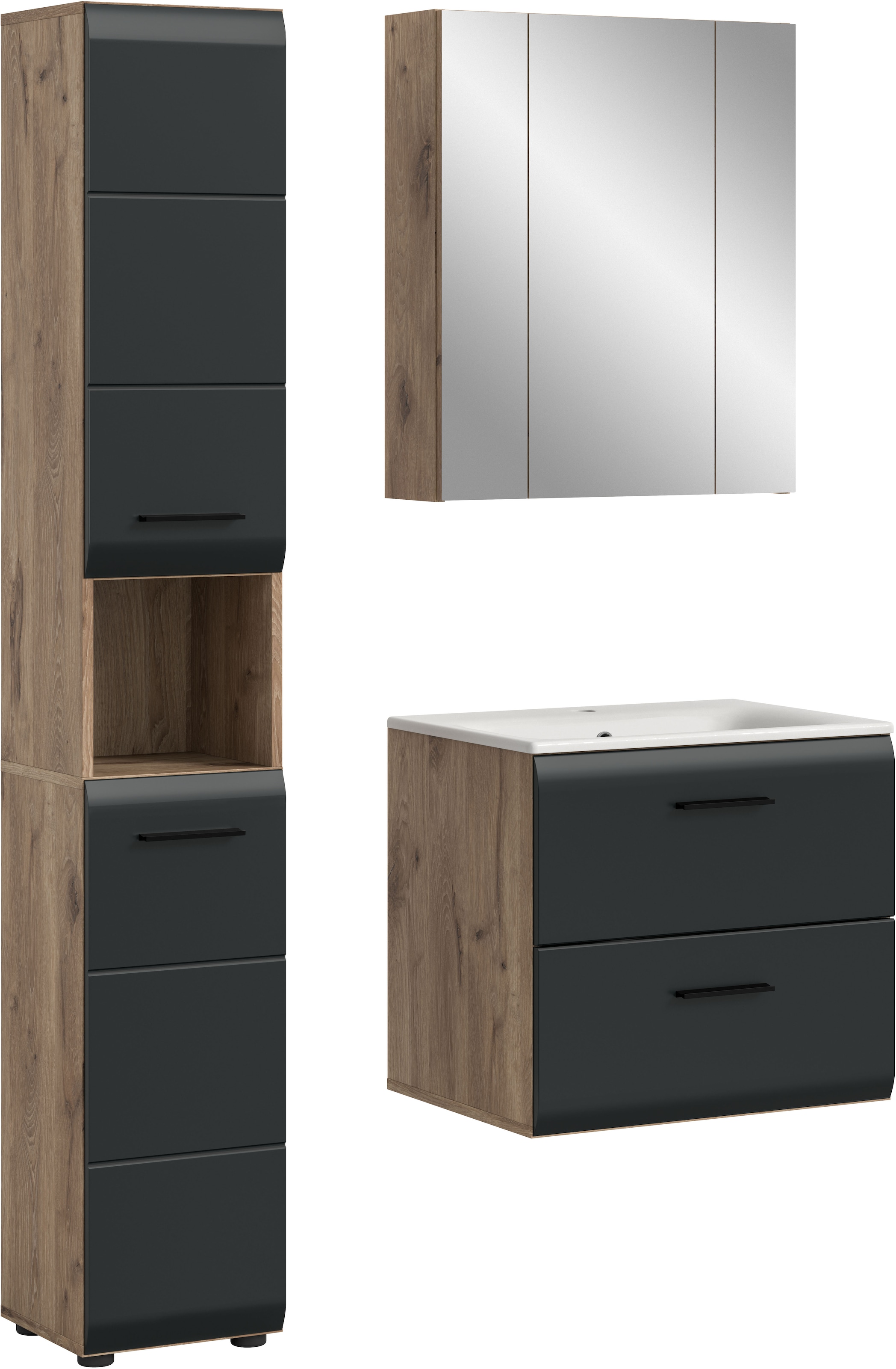 INOSIGN Badezimmer-Set, (Set, 4 St.), Florenz, Badkombination 4-tlg.,Nox Oa günstig online kaufen
