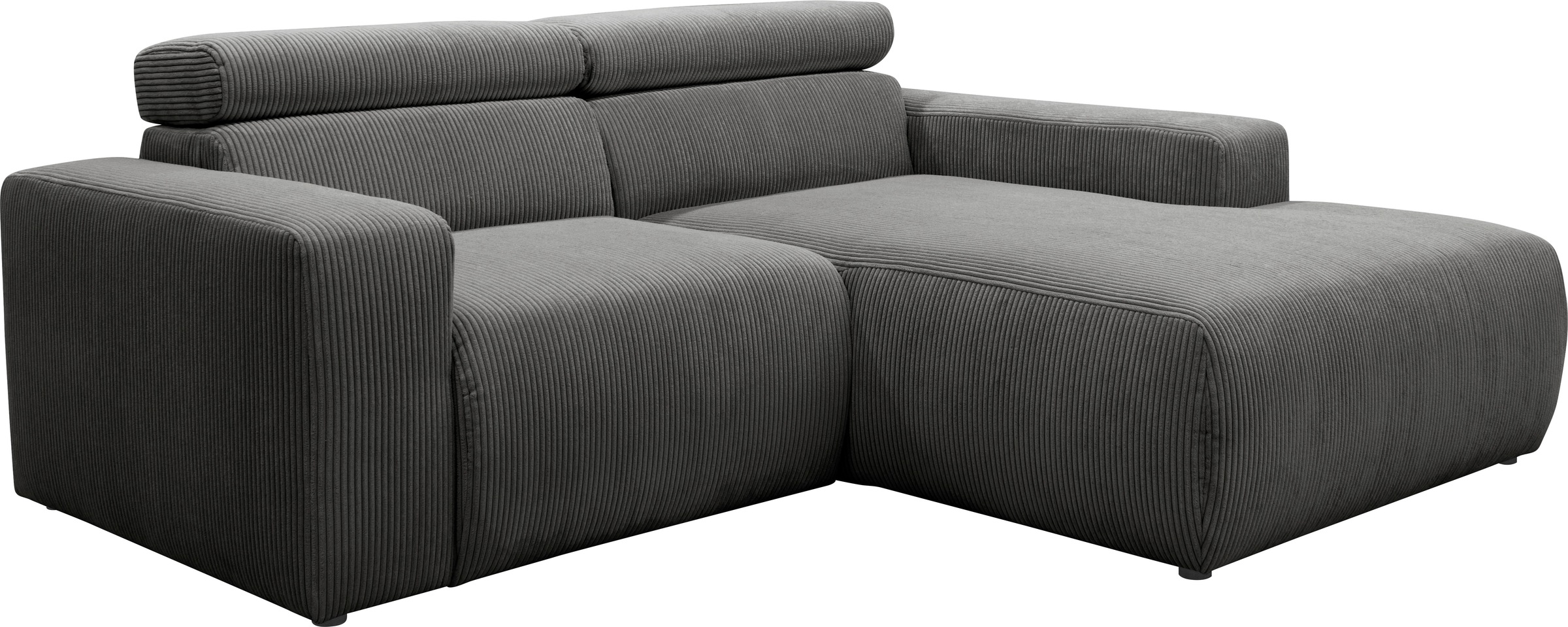 DOMO collection Ecksofa »Brandon Sitzbelastung 140 kg, kleine Ausführung B/T/H: 214/100/80 cm«, Mit Kopfteilverstellung, auch in Leder und Cord, L-Form
