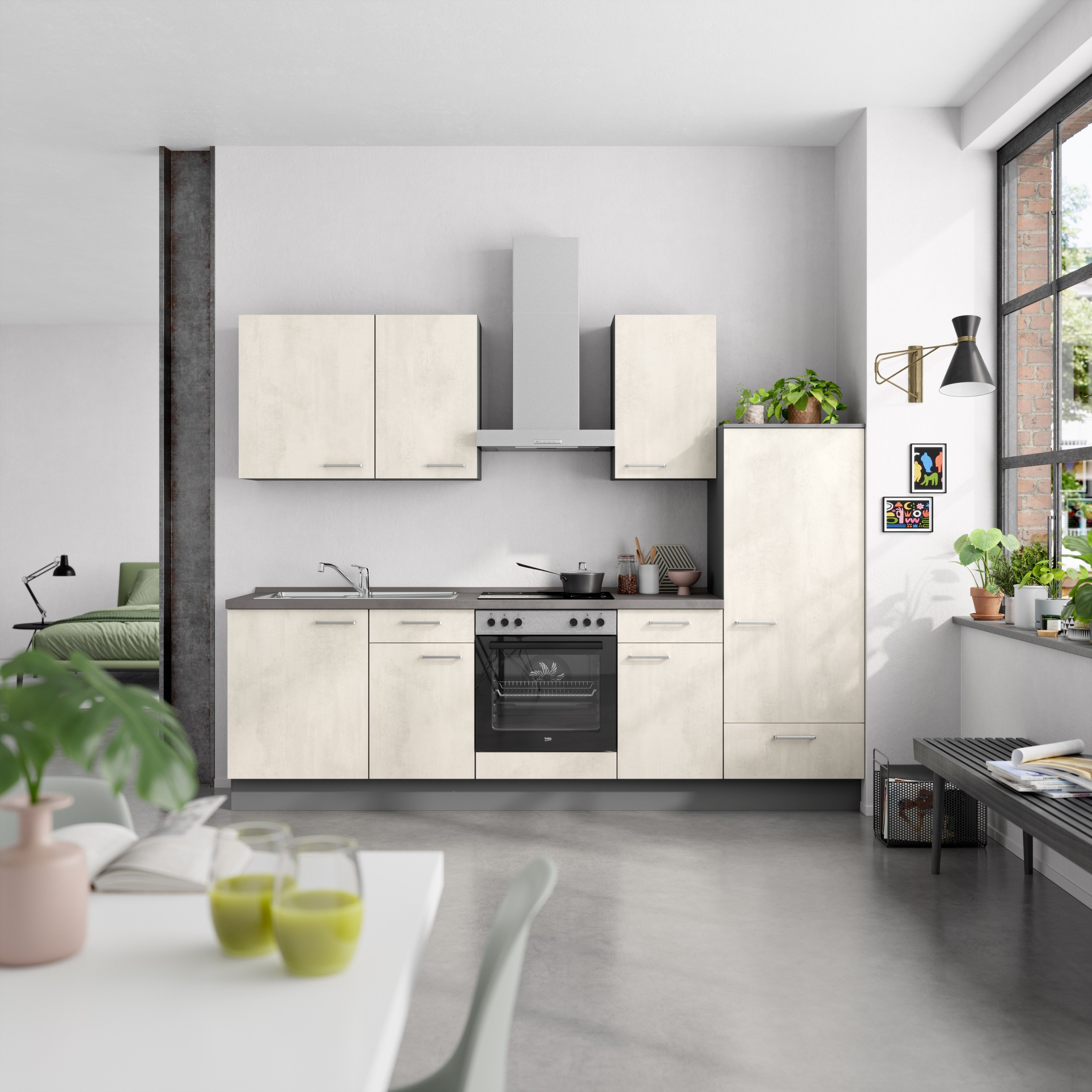 nobilia® Küchenzeile »"Riva I"«, vormontiert, Ausrichtung wählbar, Breite 270 cm, wahlw. mit E-Geräten