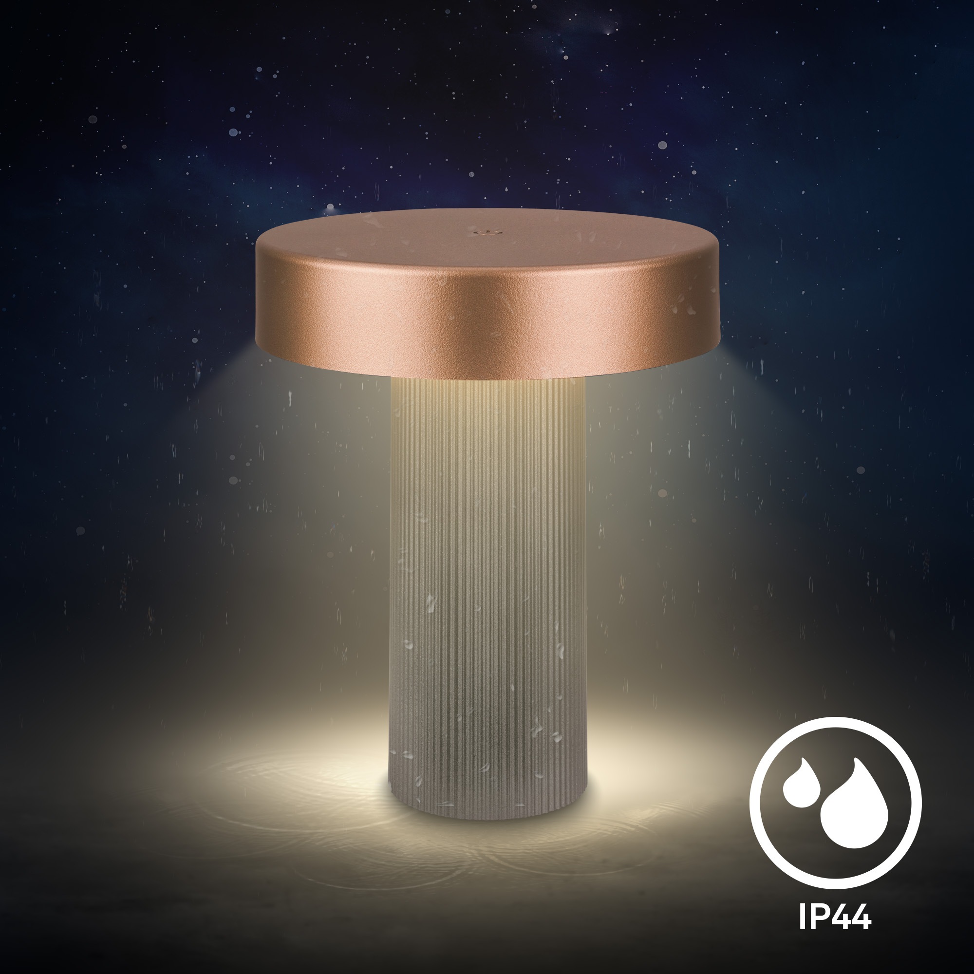 Briloner Leuchten LED Tischleuchte »BITO« LED-Board 1 Stk. Warmweiß 16x20 cm, Akku tauschbar, Indoor/Outdoor, Wohnzimmer, Balkon