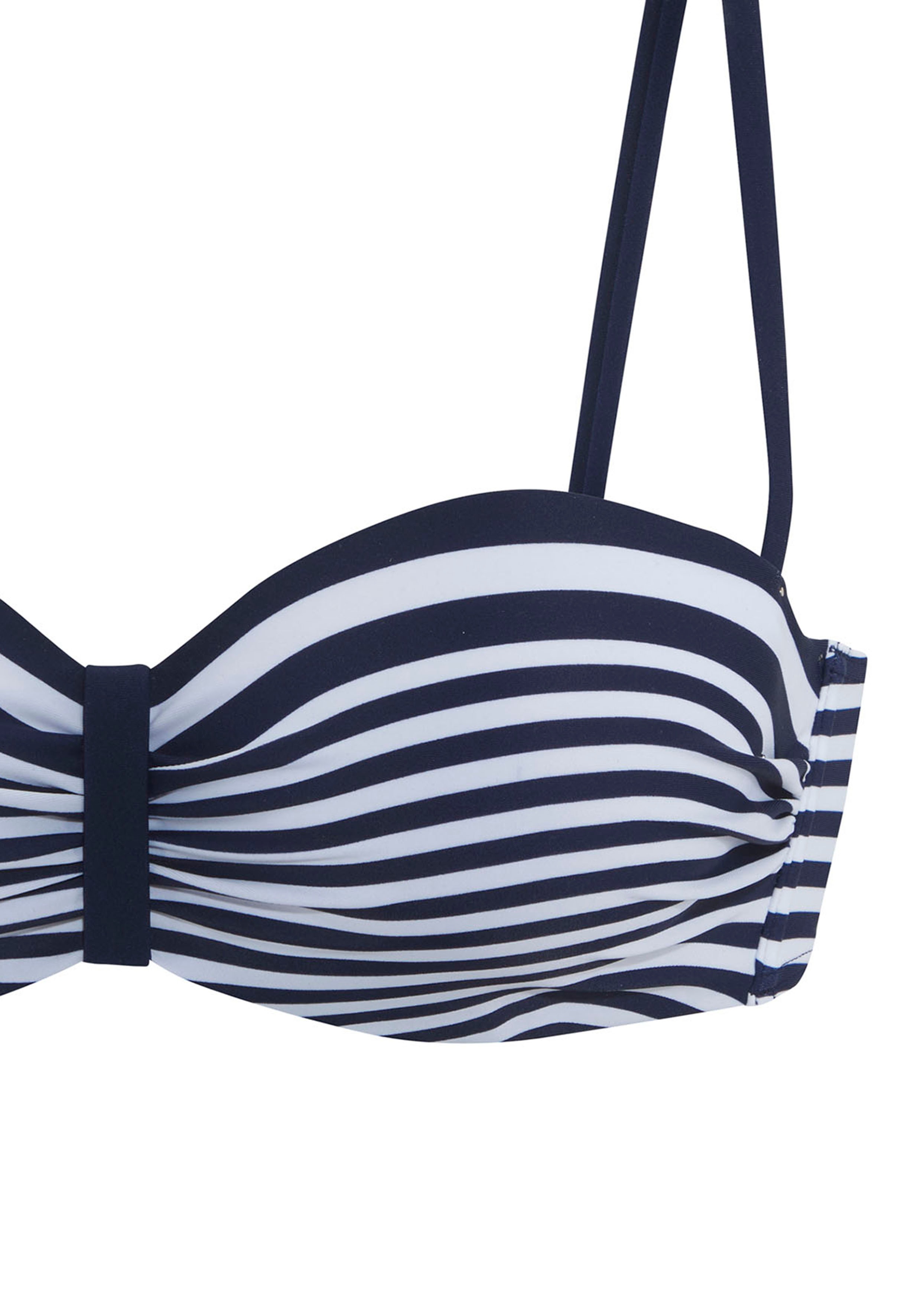 Thumbnail - LASCANA Bügel-Bandeau-Bikini-Top "Myst", mit platziertem Streifen-Design