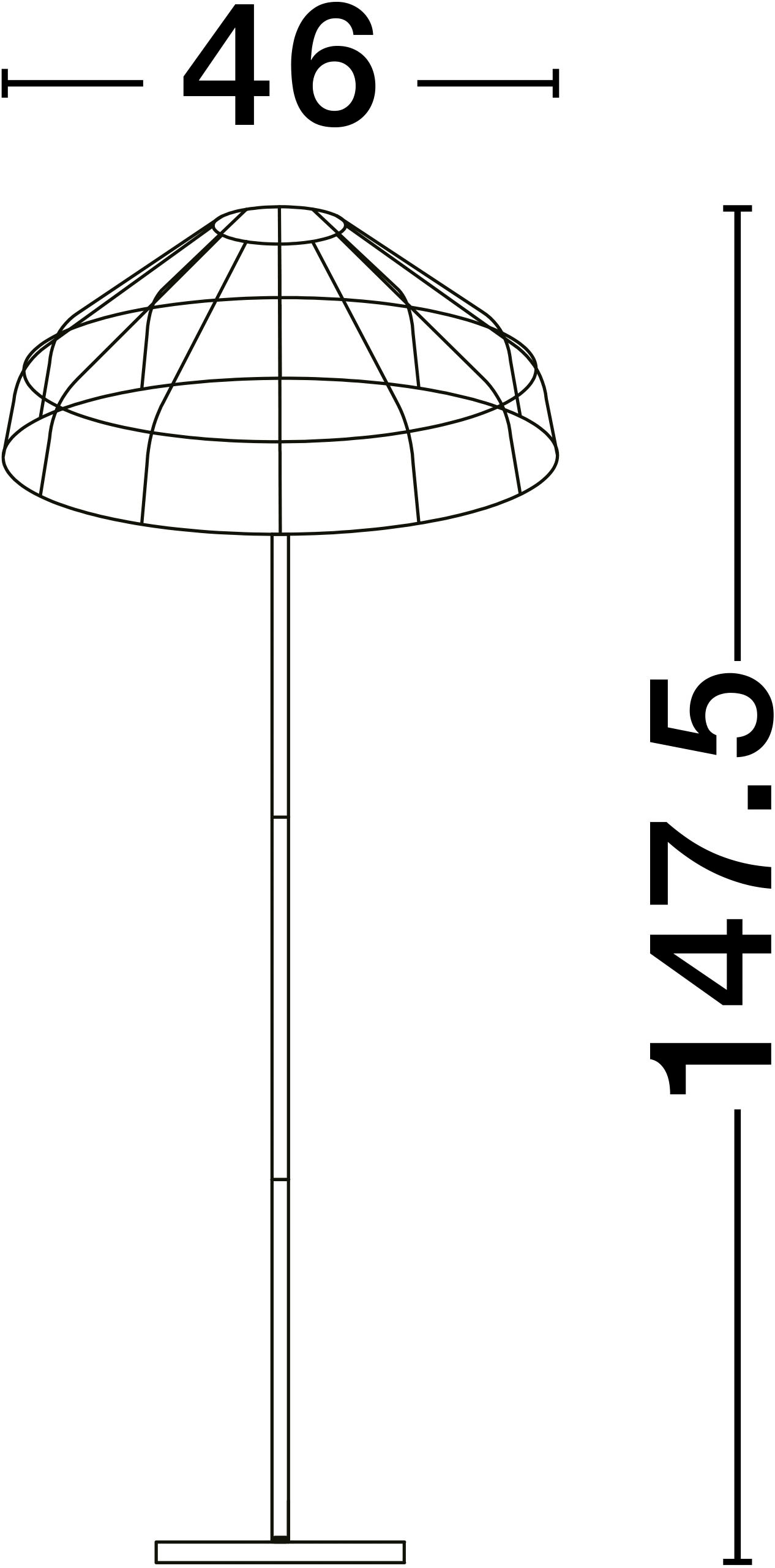 Nova Luce Stehlampe »CARO«, 2 flammig