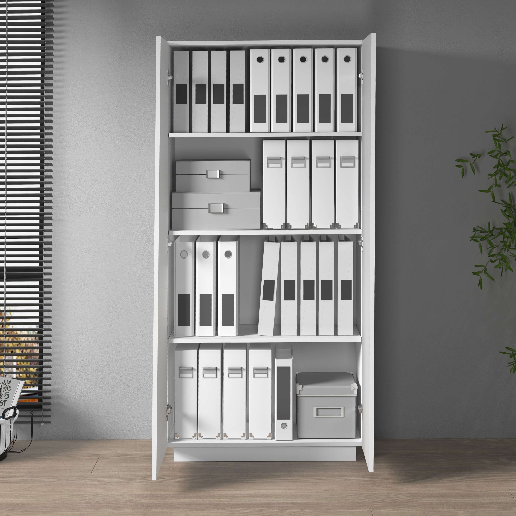 INOSIGN Aktenschrank »Vega, Mehrzweckschrank, Büroschrank, mit 2 Türen«, & verstellbaren Einlegeböden, Höhe 86 oder 166 cm, Made in Italy