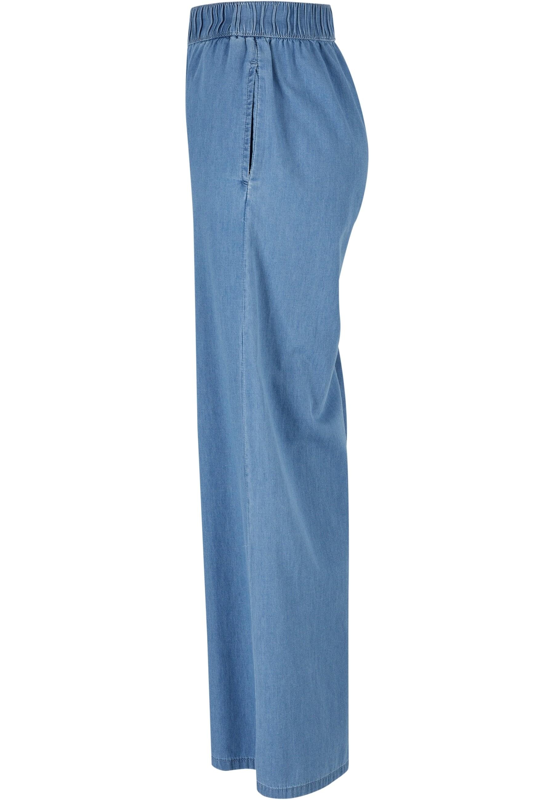 URBAN CLASSICS Stoffhose »Urban Classics Damen Ladies Light Denim Wide Leg Pants«, (1 tlg.)