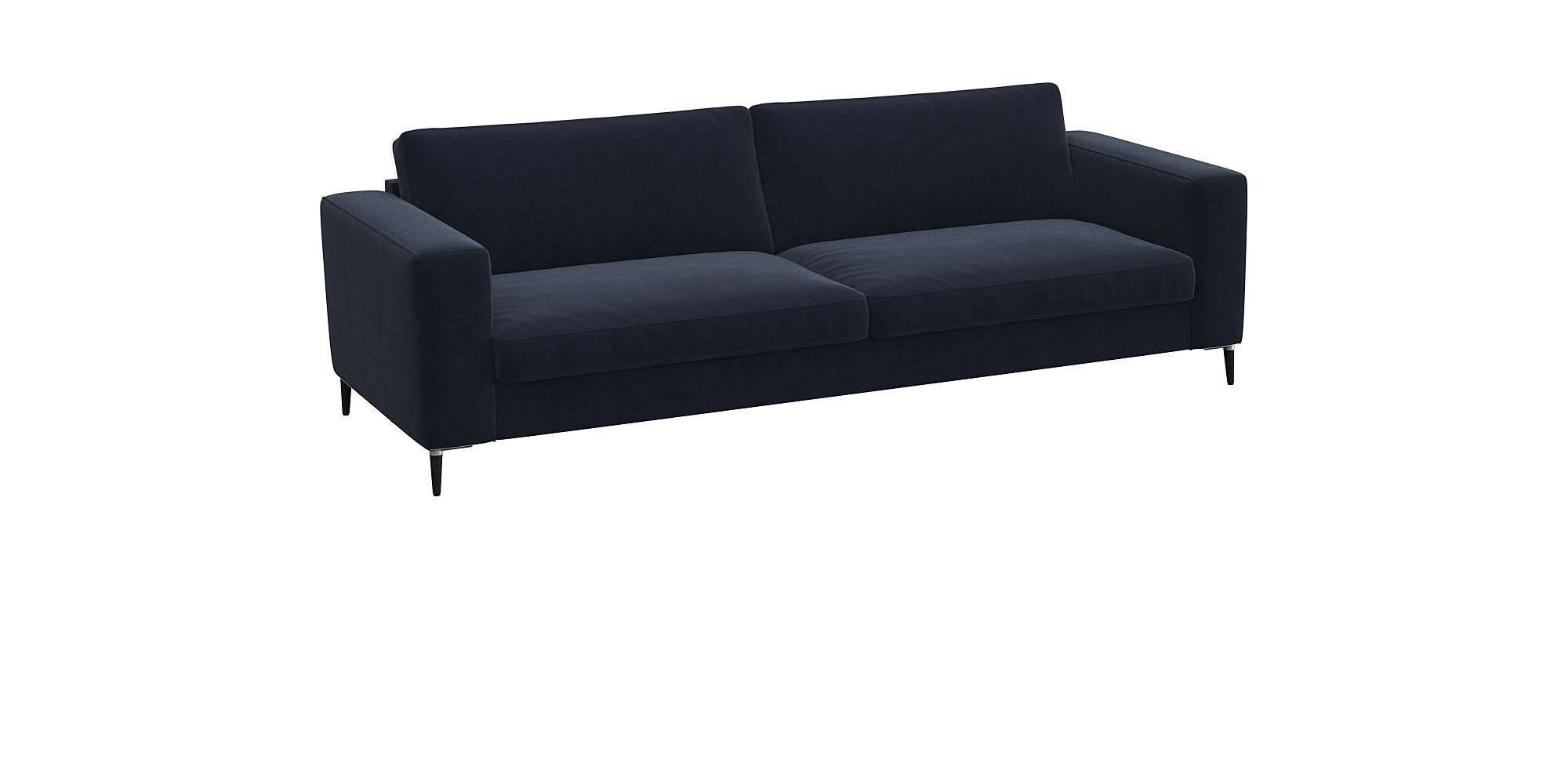 FLEXLUX 3-Sitzer »Fiore, super Sitzkomfort durch Kaltschaum im Sitz«, breite Armlehnen, Füße Alu+schwarz