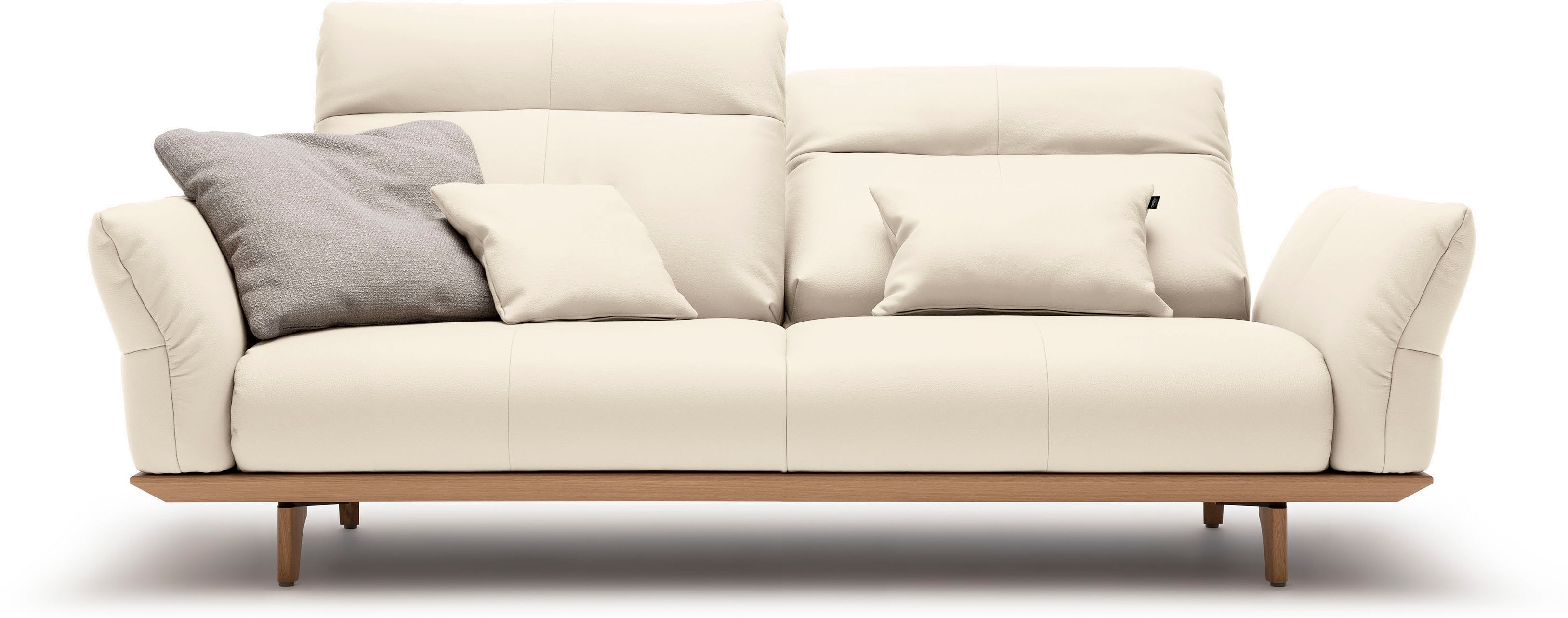Creation BY ROLF BENZ 3-Sitzer "CR.460, Designsofa mit verstellbarer Rückenlehne, extra bequem," Sockel in Eiche, Füße Eiche natur, Breite 208 cm