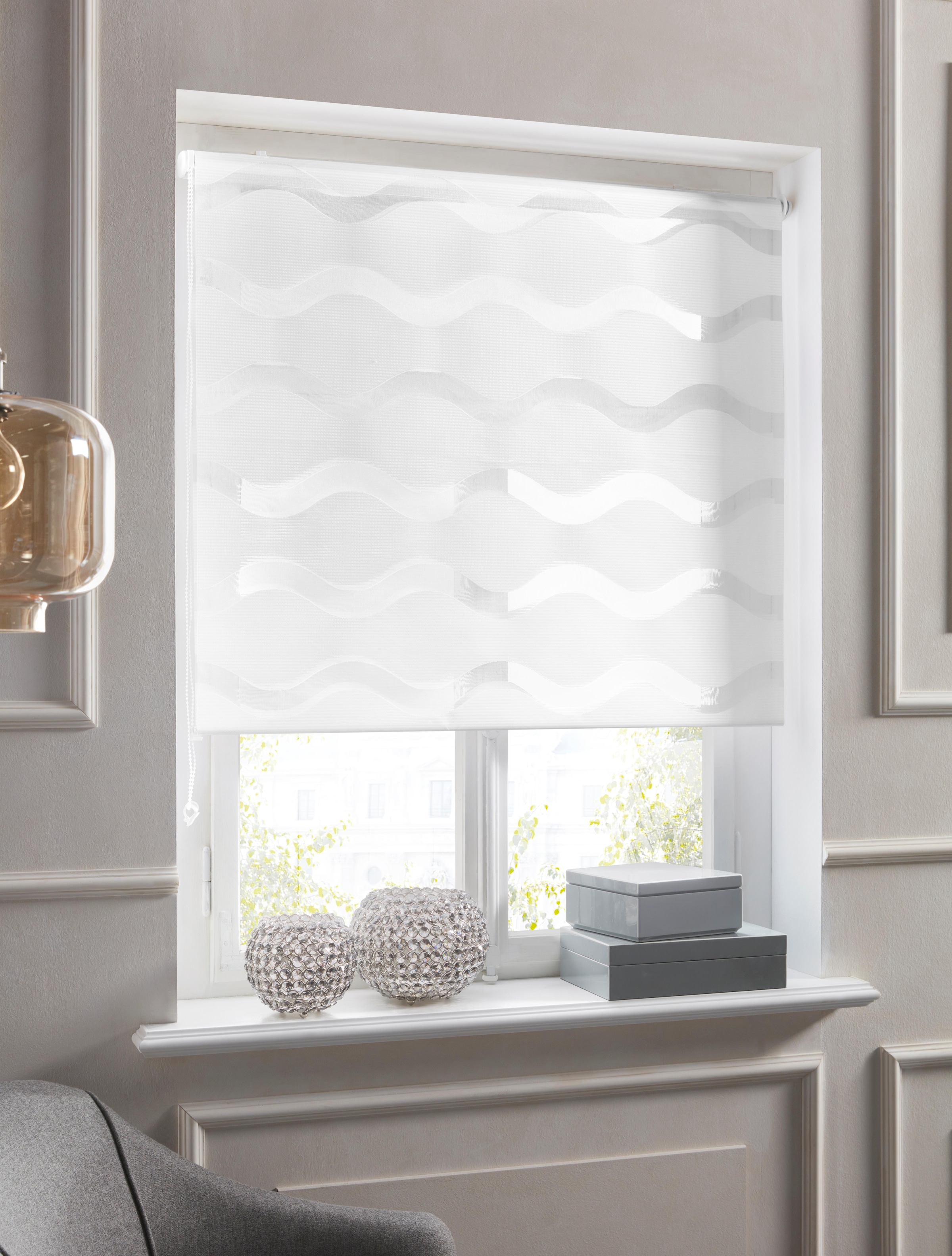 Guido Maria Kretschmer Home&Living Doppelrollo "Wellen" Lichtschutz Blendsc günstig online kaufen