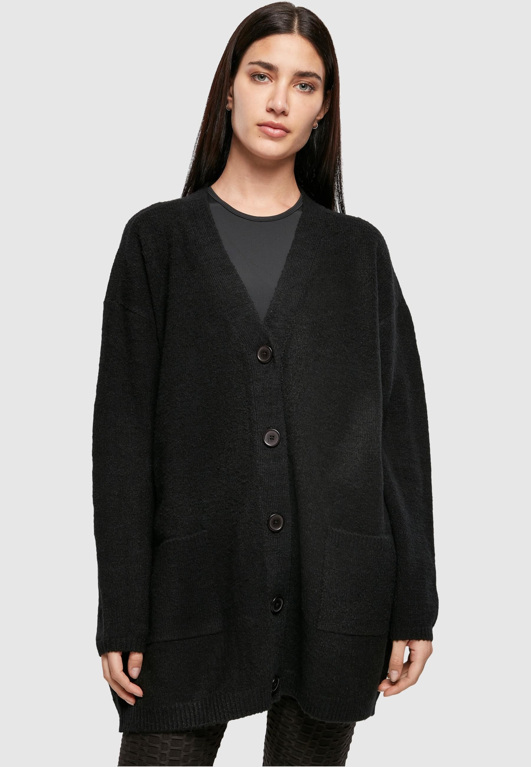 URBAN CLASSICS Strickjacke »Urban Classics Damen Ladies Chunky Fluffy Knit Cardigan«