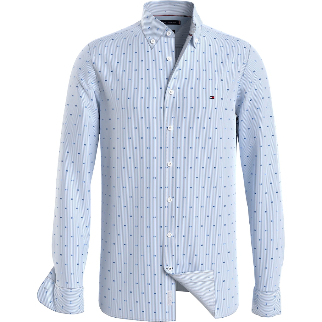 Tommy Hilfiger Langarmhemd »FIL COUPE SF SHIRT«, mit durchgehender Knopfleiste