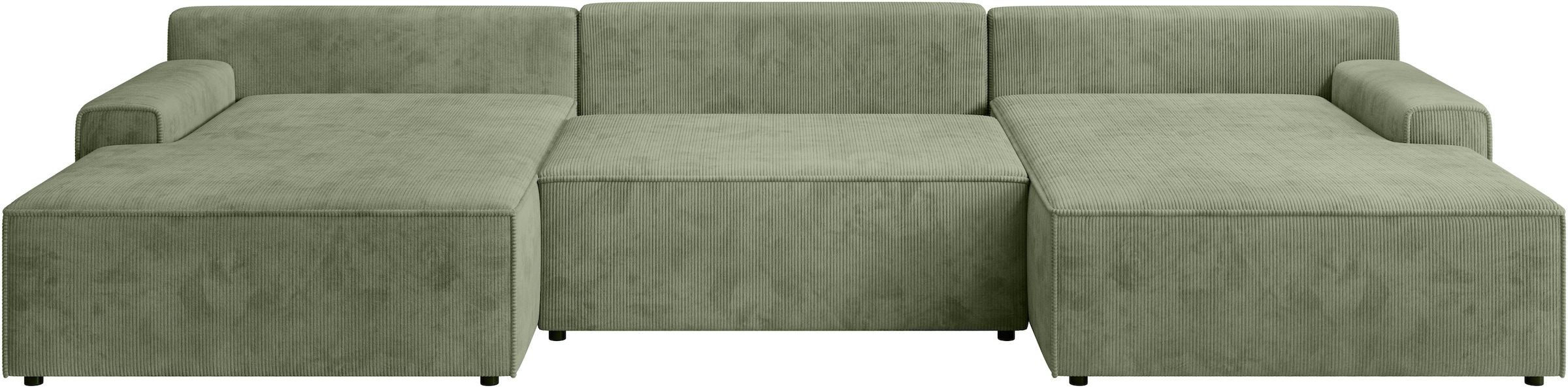 TRENDMANUFAKTUR Wohnlandschaft »Challenge, Schlafsofa mit Bettkasten, Couch in U-Form, Breite 333 cm«, XXL Sofa mit Bettkasten & Schlaffunktion, auch in trendigem Cordstoff
