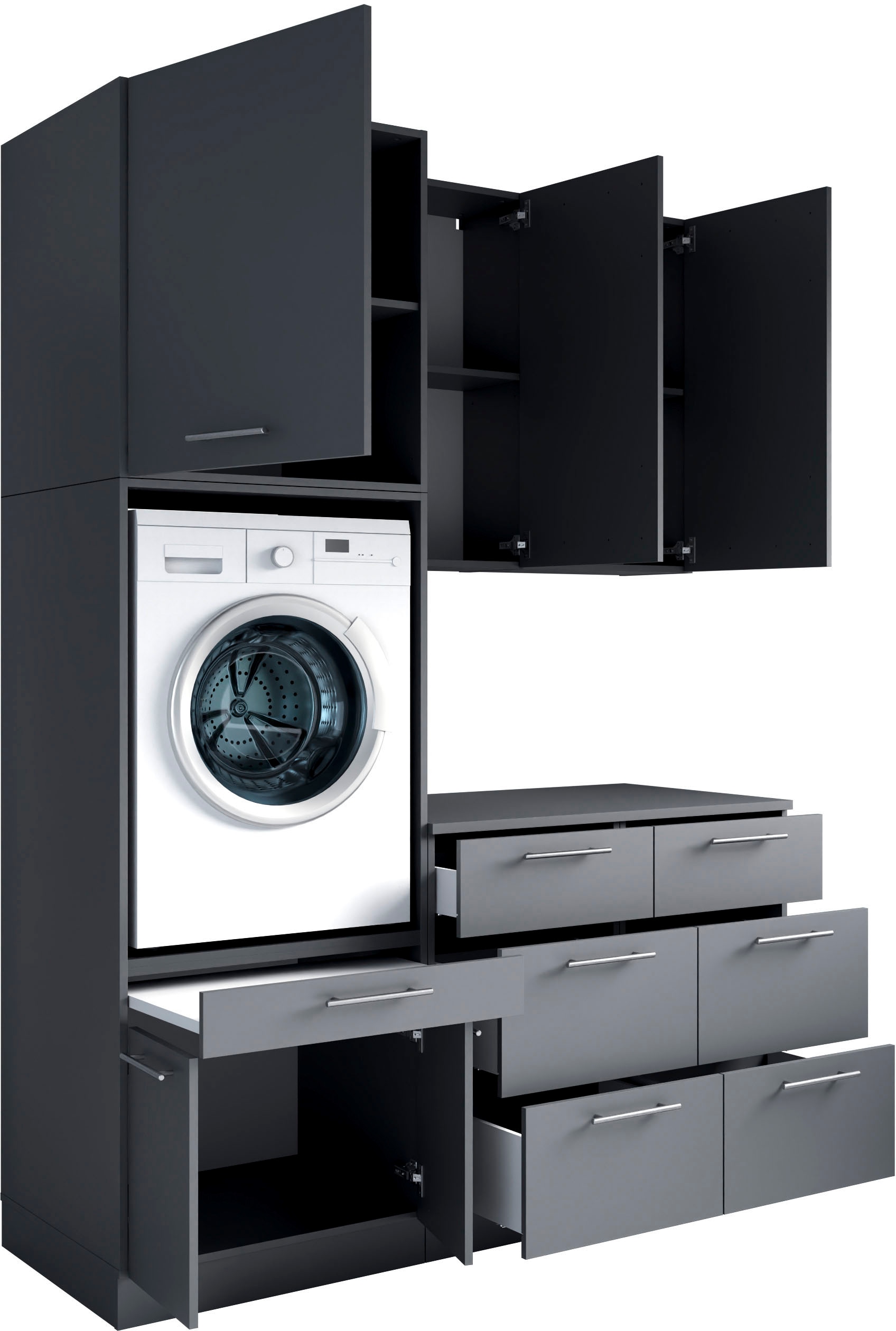 Laundreezy Mehrzweckschrank-Set »Laundreezy, 6-tlg. Mehrzweckschrank-Set B/H/T 168/238/68 cm« 6 Stk. tlg.