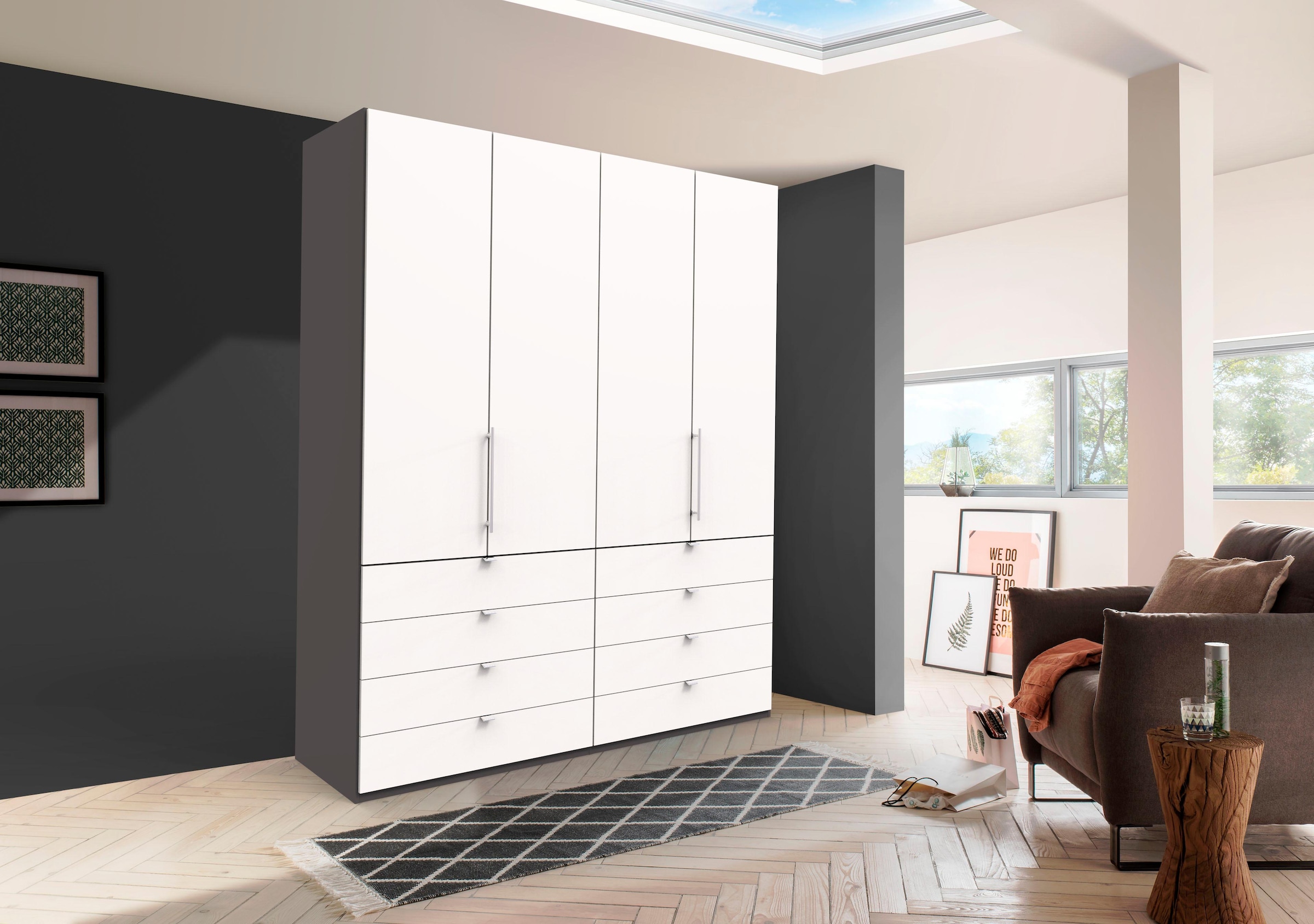 WIEMANN Kleiderschrank "Loft", Glasfront günstig online kaufen