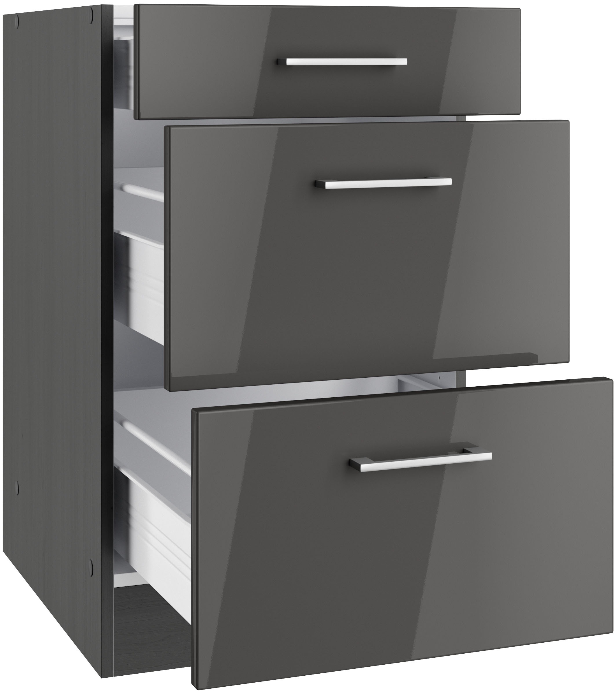 Thumbnail - KOCHSTATION Unterschrank "KS-Milan" Auszugschrank 50 cm, matte oder hochglänzende Fronten