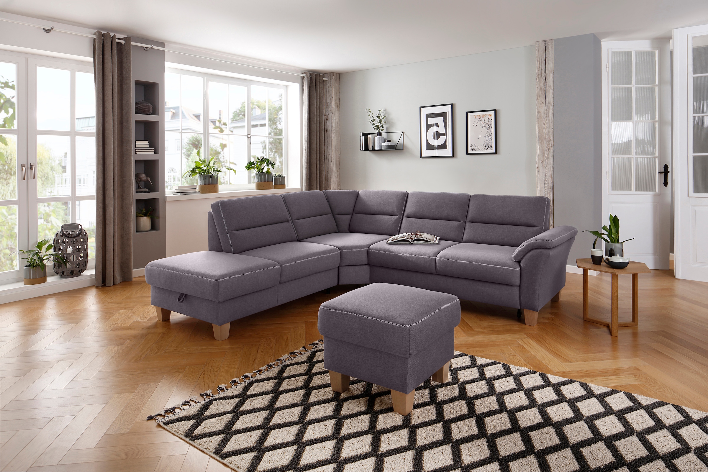 Home affaire Ecksofa "Soleo L-Form", komfortabel durch Trapezecke mit Relax günstig online kaufen
