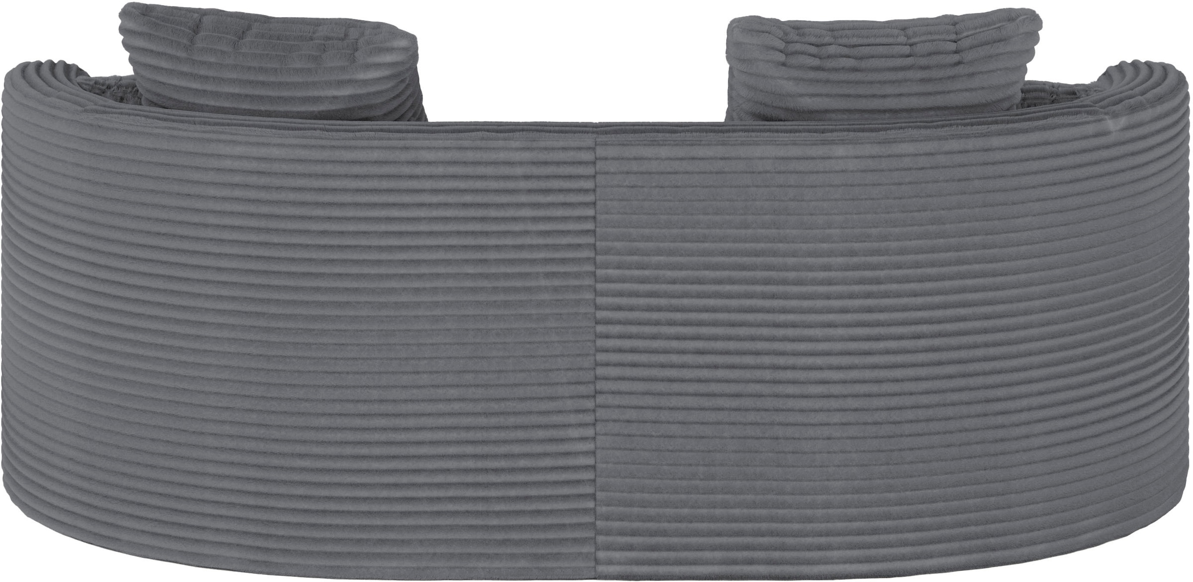 LeGer Home by Lena Gercke 2,5-Sitzer »ISALIE, rundes Loungesofa, mit Kissen, perfekt gepolstert«, moderne Stoffe, mit 4 Zierkissen, extra große Sitzfläche