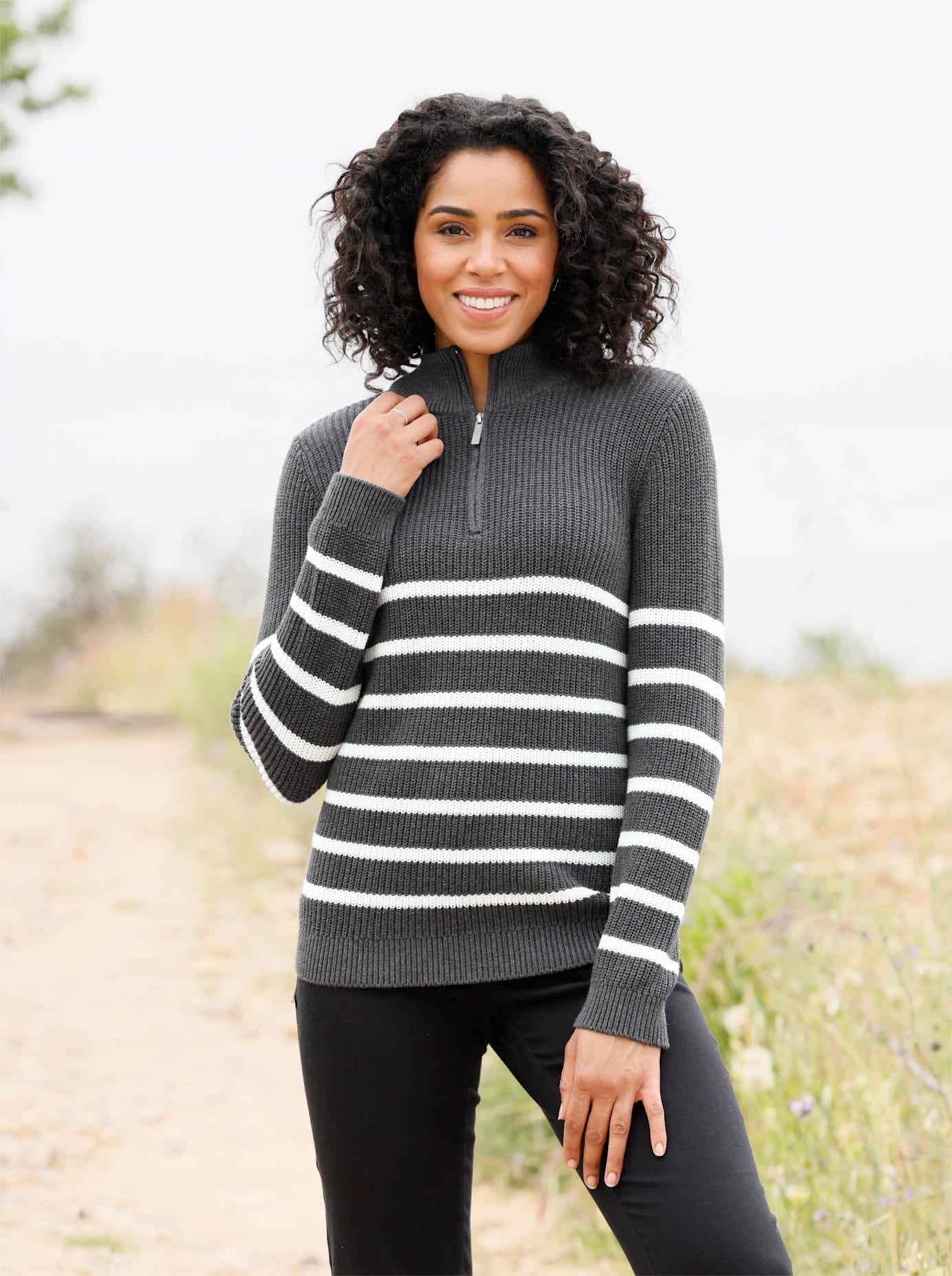 Classic Strickpullover "Langarm-Pullover" günstig online kaufen