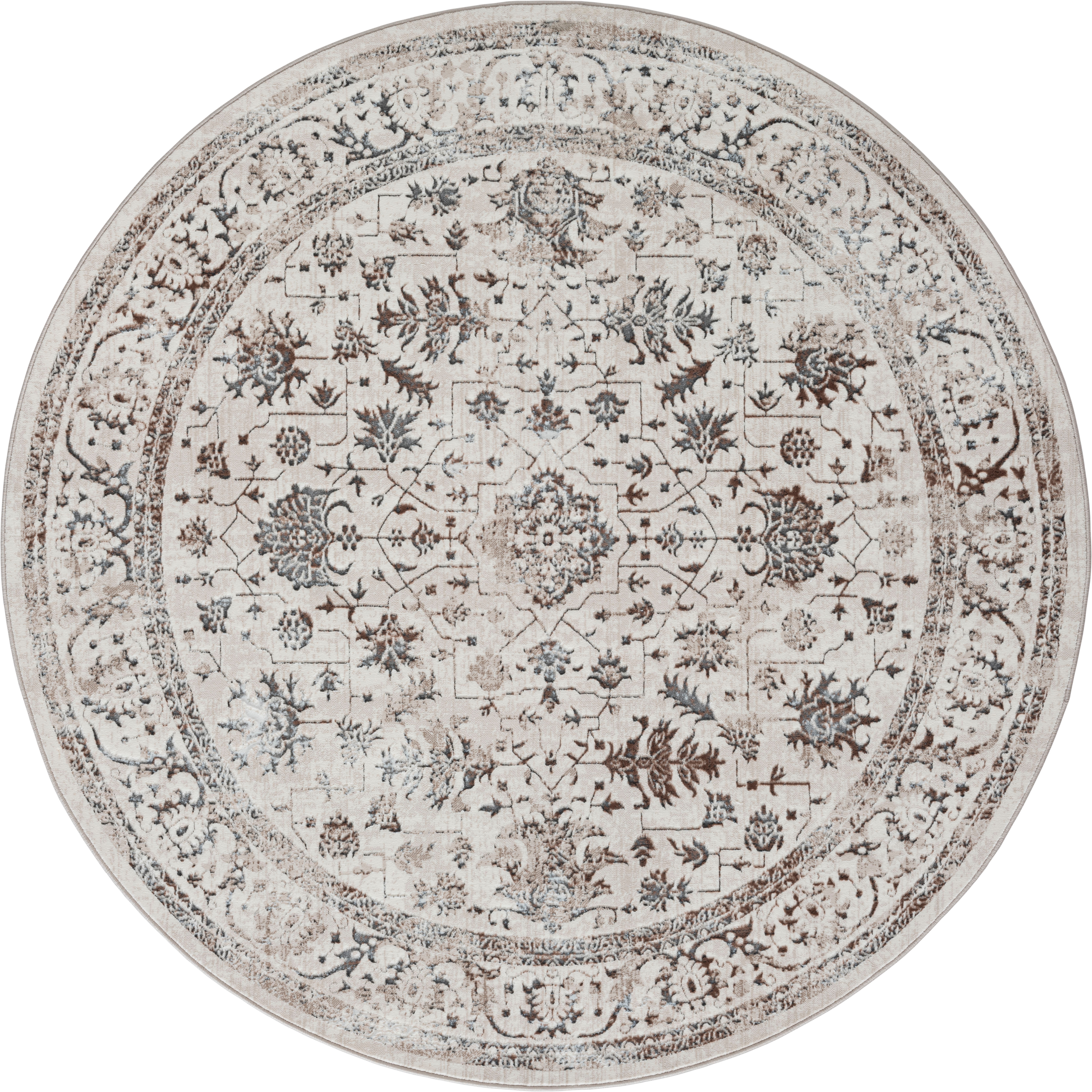 merinos Teppich "Creation 50112" rund 10 mm Höhe elegant, glänzend, Kurzflor, pflegeleicht, Wohnzimmer