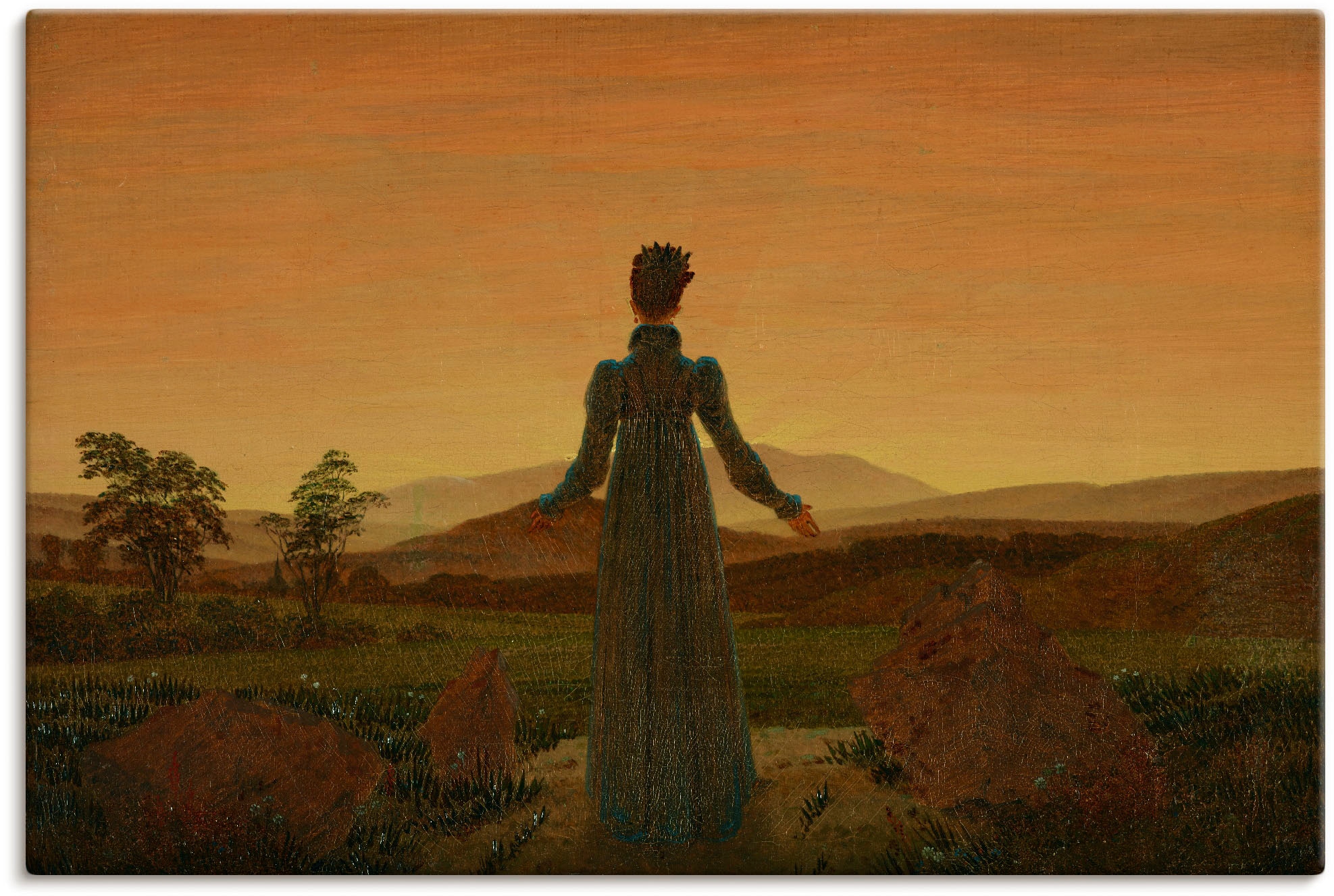 Artland Wandbild »Frau vor der untergehenden Sonne«, Frau, (1 St.), als  Alubild, Leinwandbild, Wandaufkleber oder Poster in versch. Größen kaufen |  BAUR