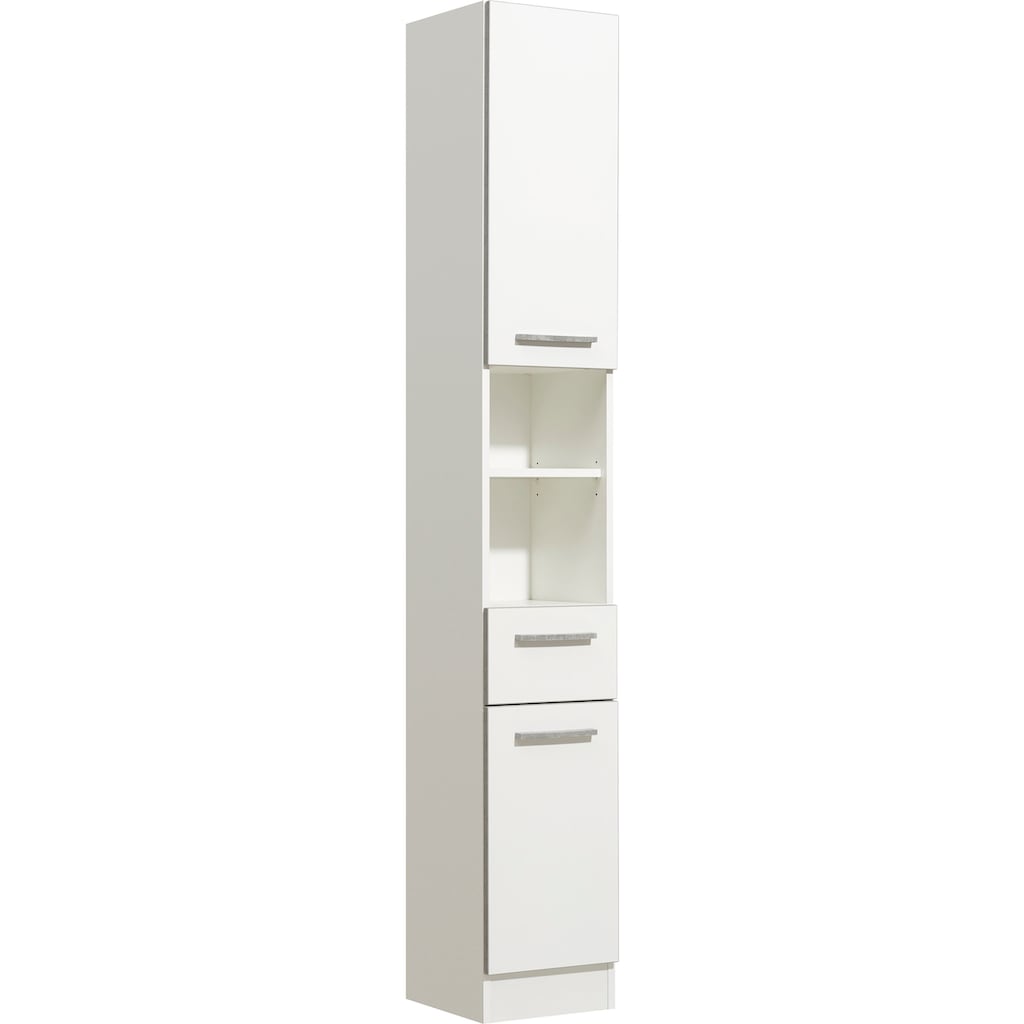 Saphir Hochschrank »Quickset 953 Badschrank 30 cm breit, 2 Türen, Nische, 1 Schublade«