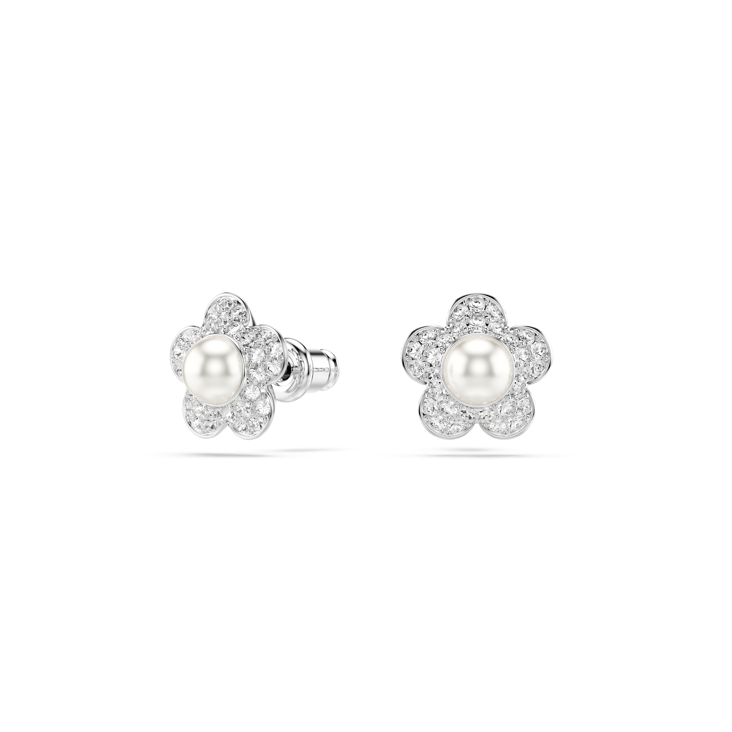 Ohrring und Ketten Set SWAROVSKI "Multipack Schmuck Geschenk CAPSULE", metallfarben, kristallweiß, weiß, kristallweiß, Schmuck_Sets, Damen, Metall, Perlen, glitzernd, glänzend, mit Swarovski Kristallen, mit Swarovski Perle 5