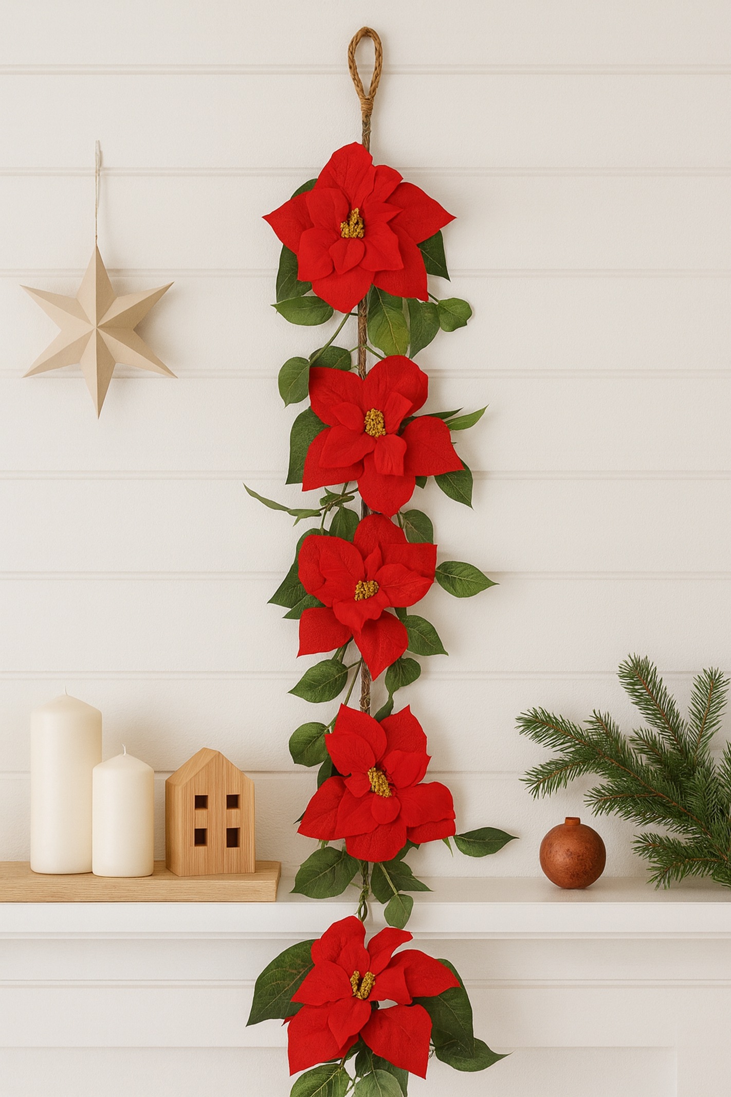 I.GE.A. Kunstgirlande "Poinsettiaranke" günstig online kaufen