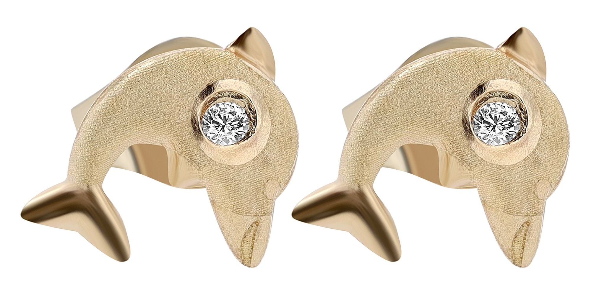 Adelia´s Paar Ohrhänger »Mädchen Ohrringe – Ohrstecker Delfin aus 333 Gold« Ein stilvolles Geschenk für besondere Momente