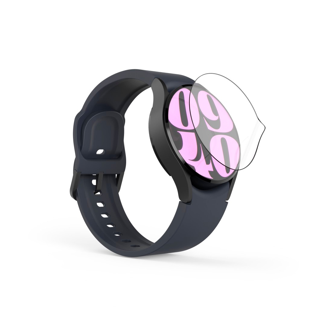Hama Displayschutzglas »Schutzglas für Samsung Galaxy Watch6, 40 mm Durchmesser, Smartwatch«, für Samsung Galaxy Watch6, (1 St.), Uhr, unzerbrechlich, robust, langlebig