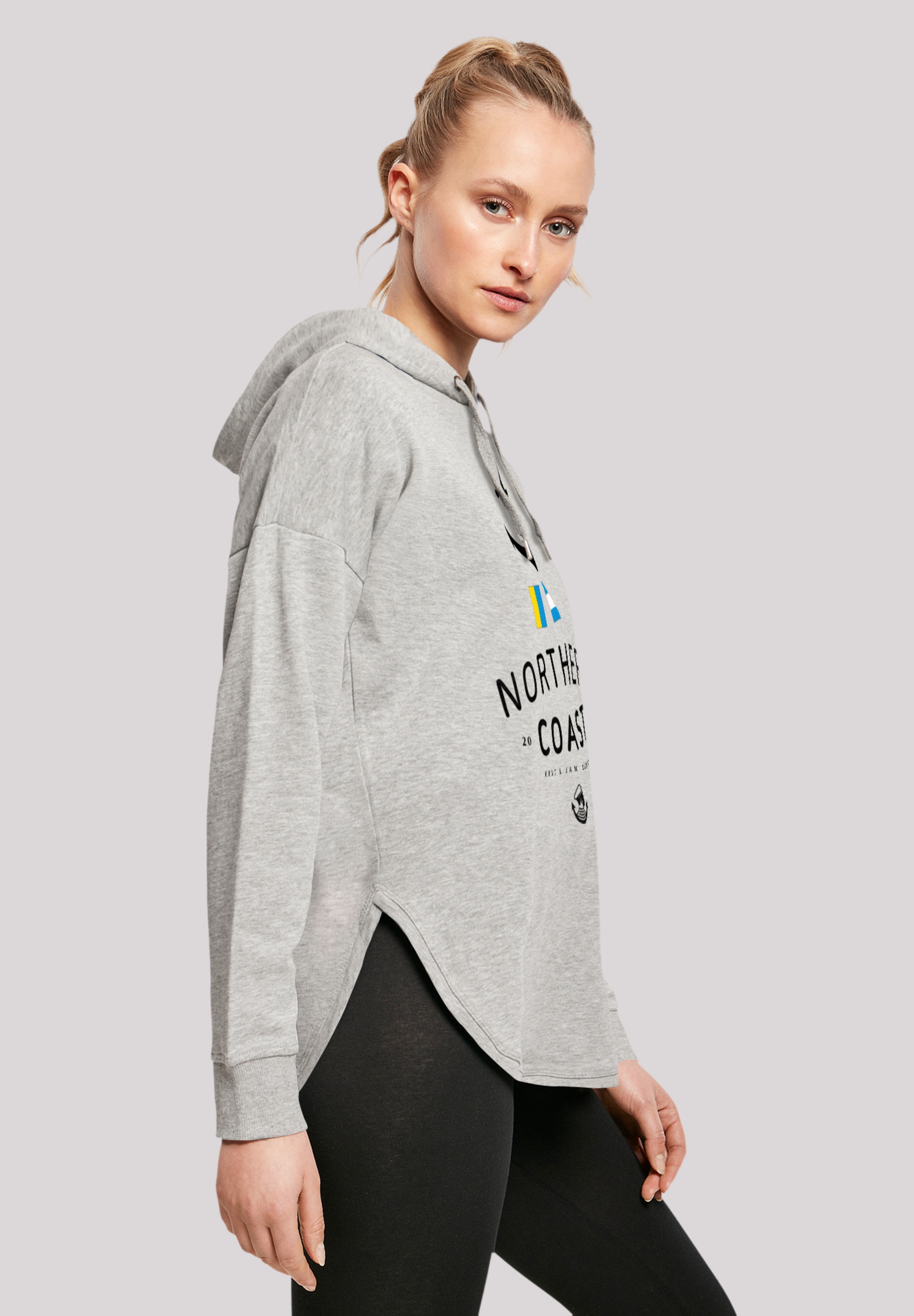 F4NT4STIC Kapuzenpullover »Damen Oversized Hoodie Nordsee Flaggen«, Print