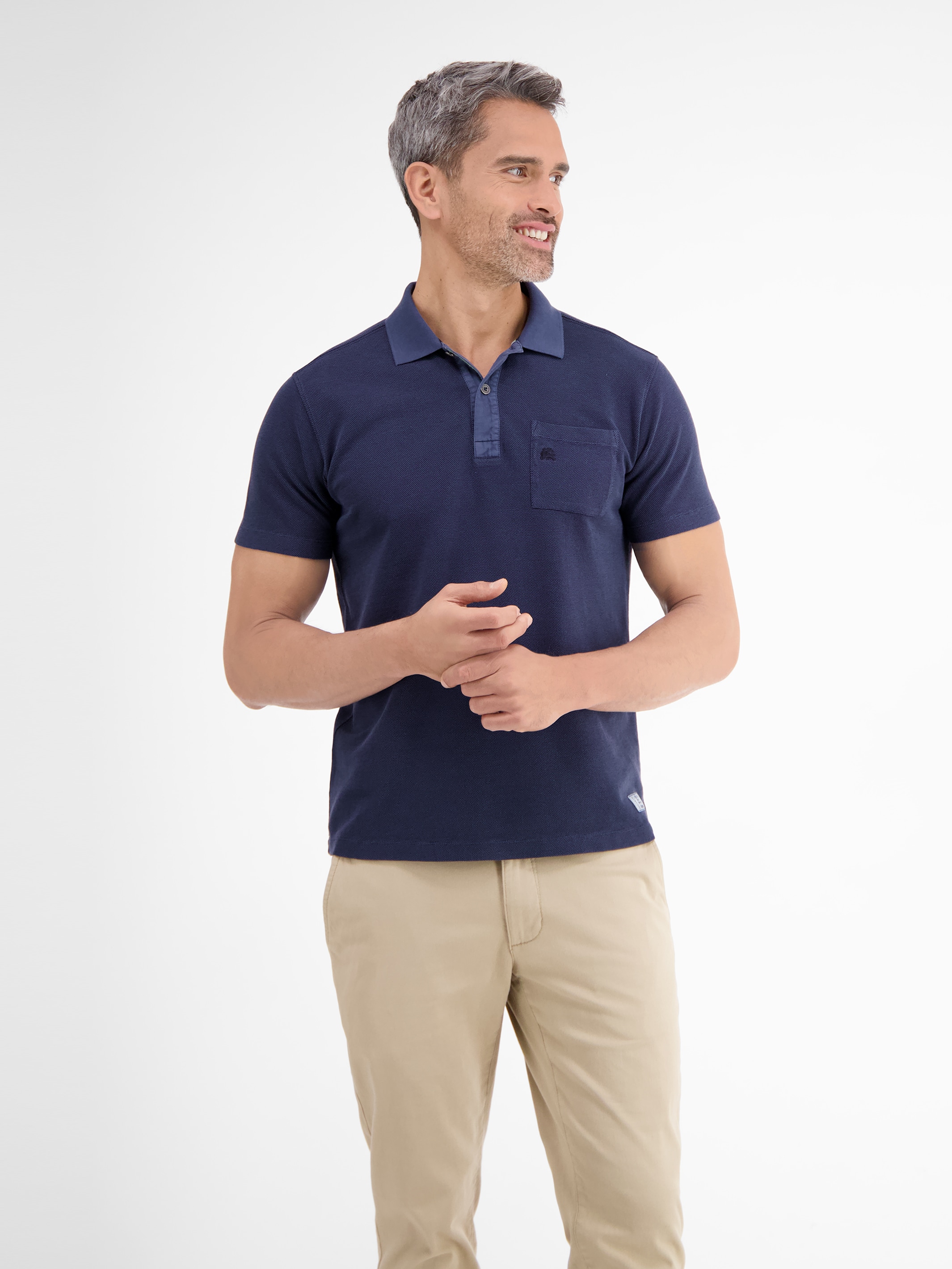 LERROS Poloshirt "LERROS Poloshirt in Two-Tone-Piqué" günstig online kaufen