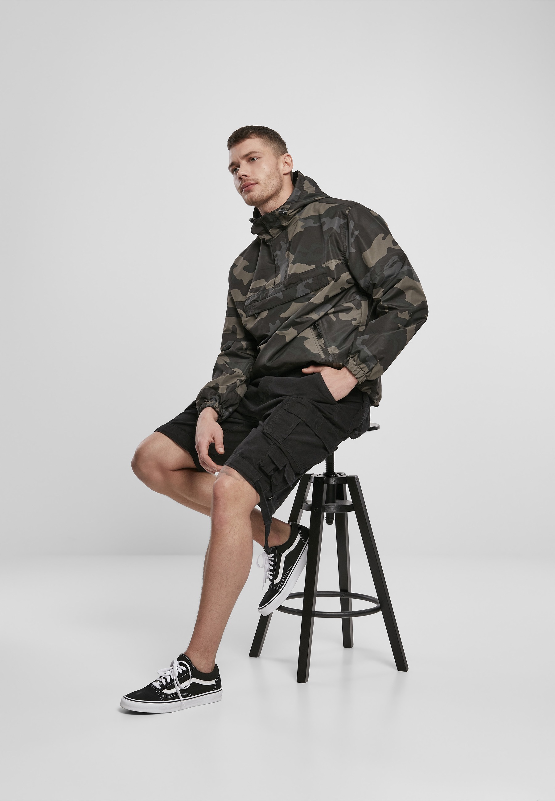 Brandit Allwetterjacke »Brandit Herren Summer Pull Over Jacket« 1 Stk. tlg. mit Kapuze