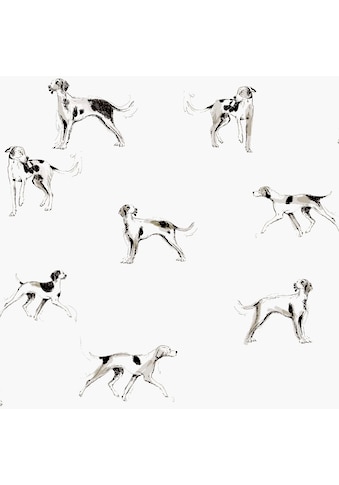 Vliestapete »Sketchy Dogs Crème«, animal print