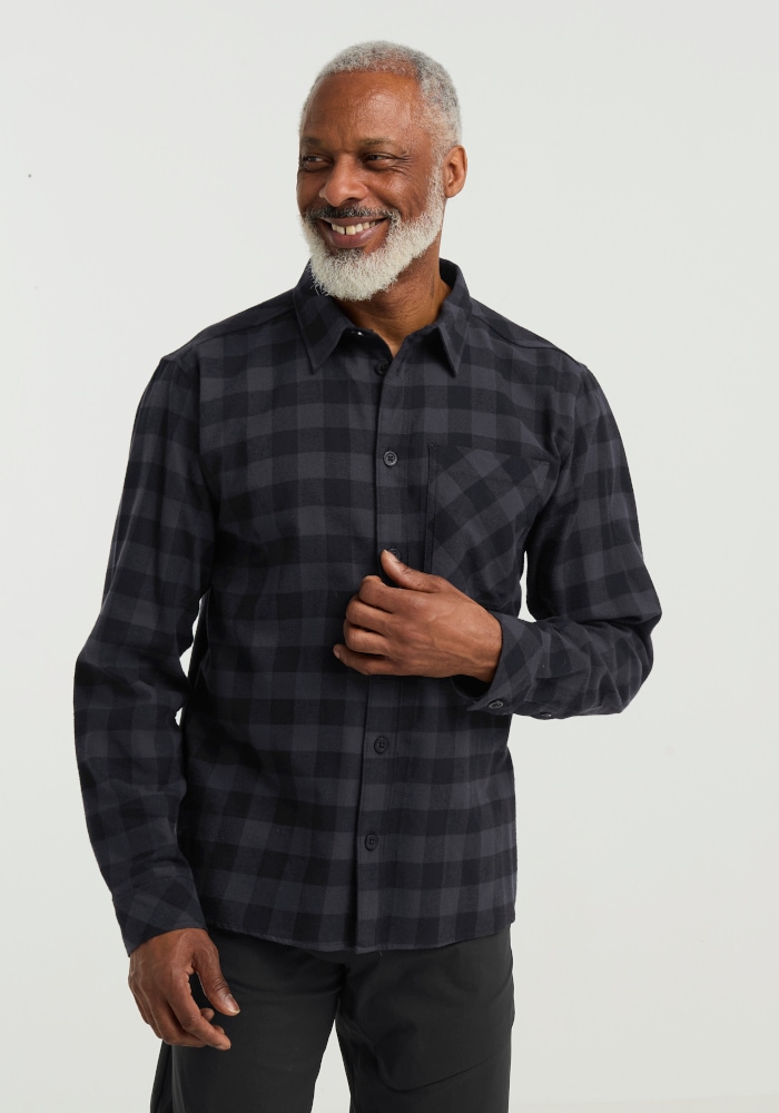 Jack Wolfskin Flanellhemd "LITE FLANNEL SHIRT M" Flanellhemd, weich, atmungsaktiv