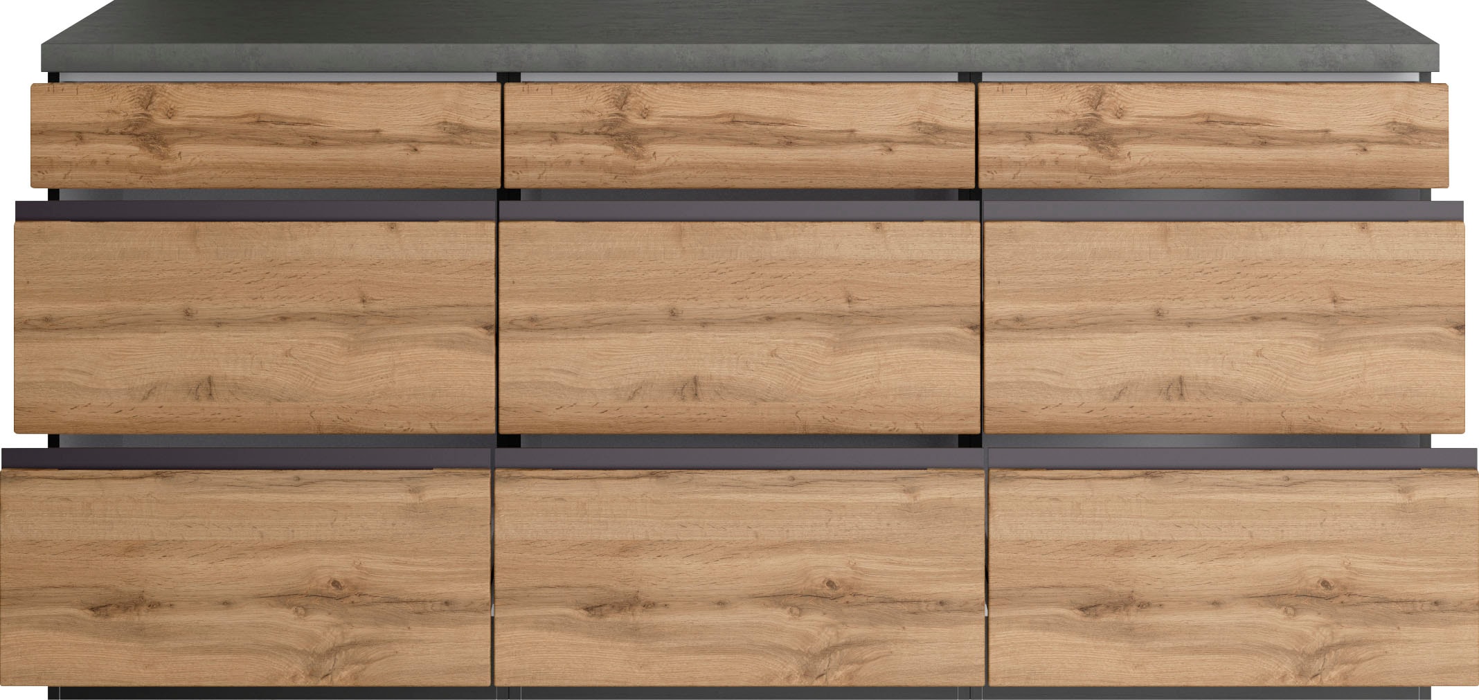 KOCHSTATION Unterschrank »KS-Riesa«, Breite 180 cm, MDF-Fronten