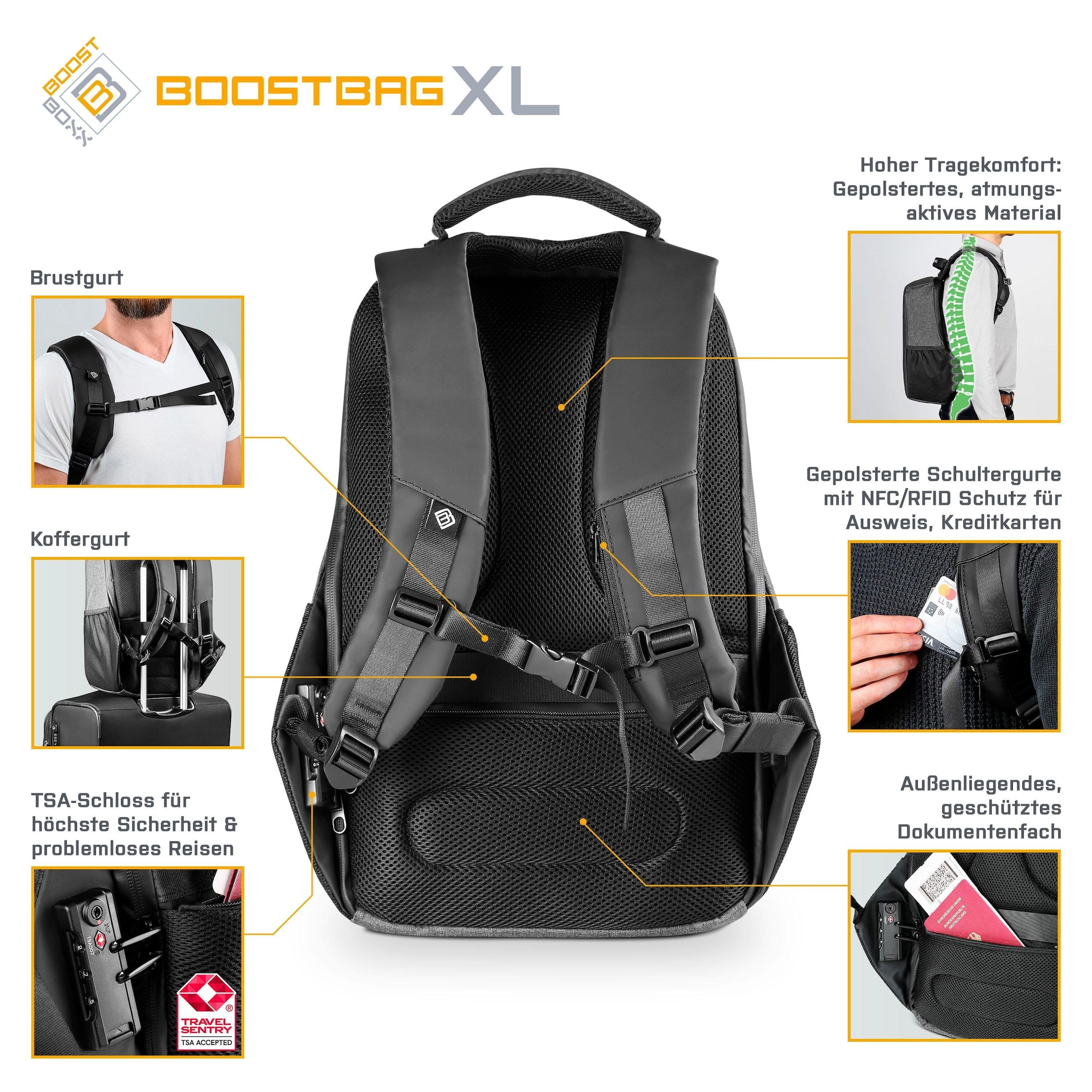 BoostBoxx Laptoprucksack »Boostbag Anti Theft«