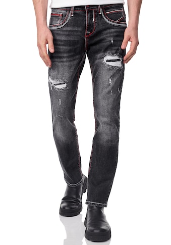 Rusty Neal Straight-Jeans »ODAR« su farblich abge...