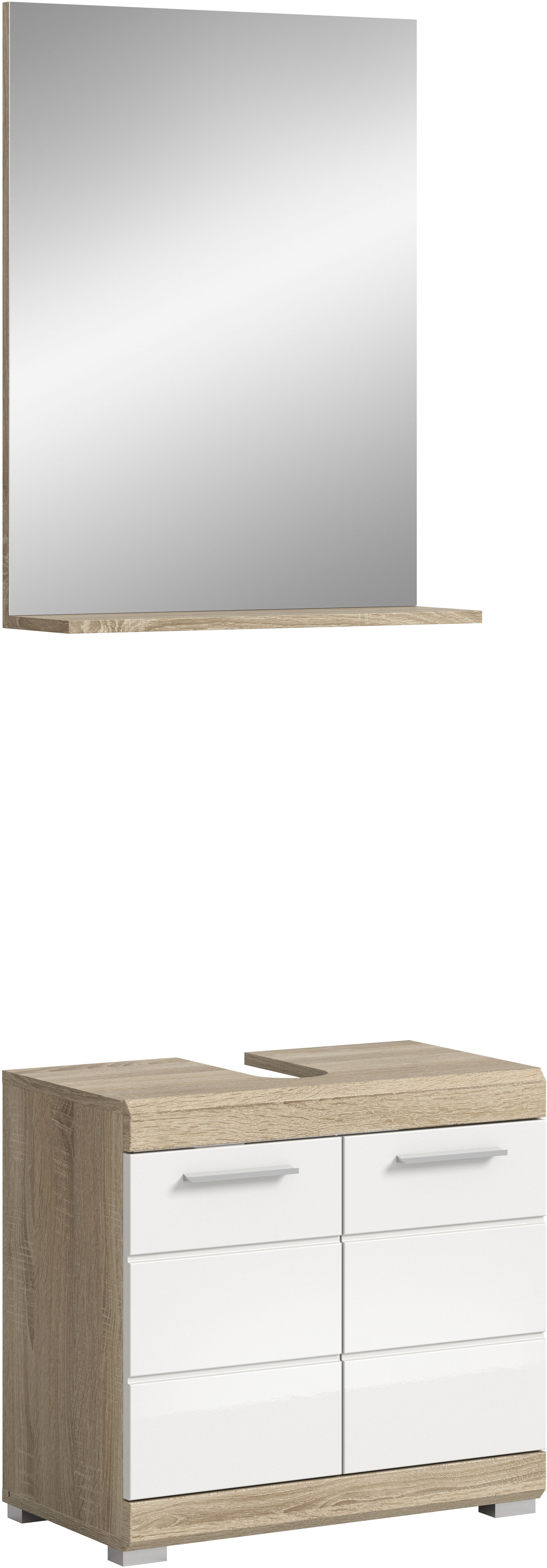 welltime "Siena, 2 teilig, bestehend aus: Waschbeckenunterschrank, Spiegel" Set, TOPSELLER, 2 Stk. tlg.