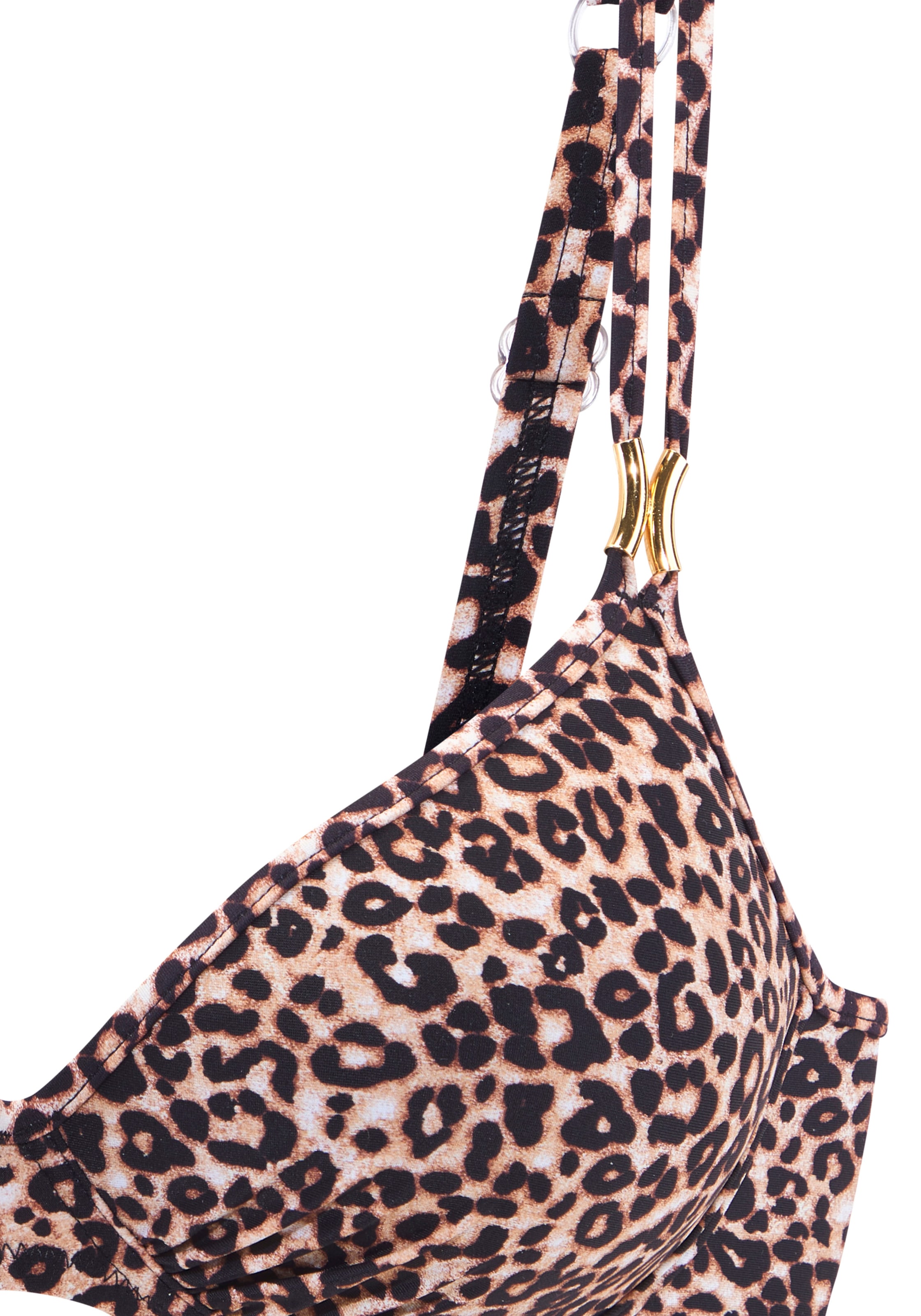 LASCANA Bügel-Bikini mit wattierten Cups und goldfarbigen Details