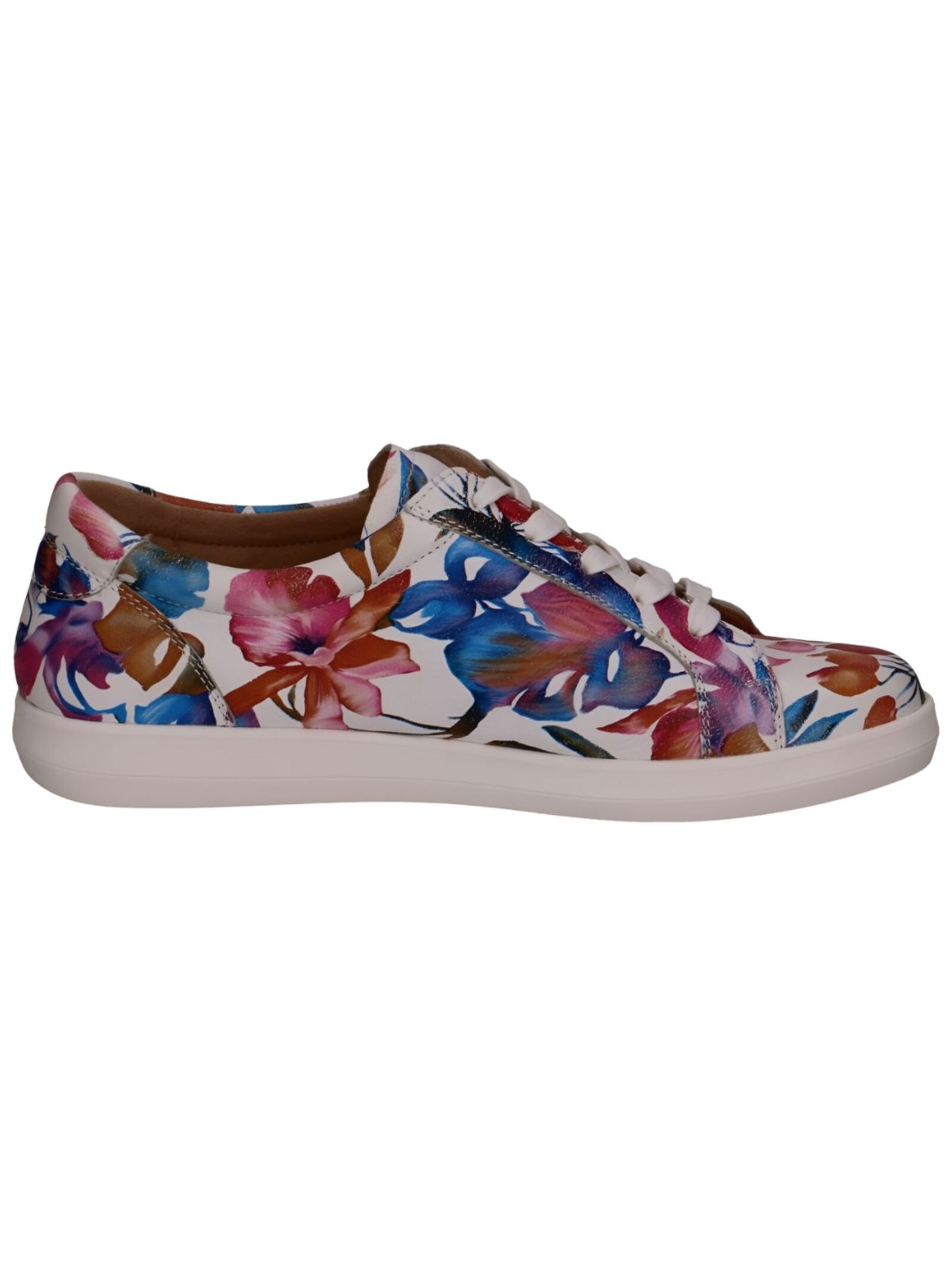 Caprice Baskets en Cuir Femme Blanc/Bleu Taille 37 3