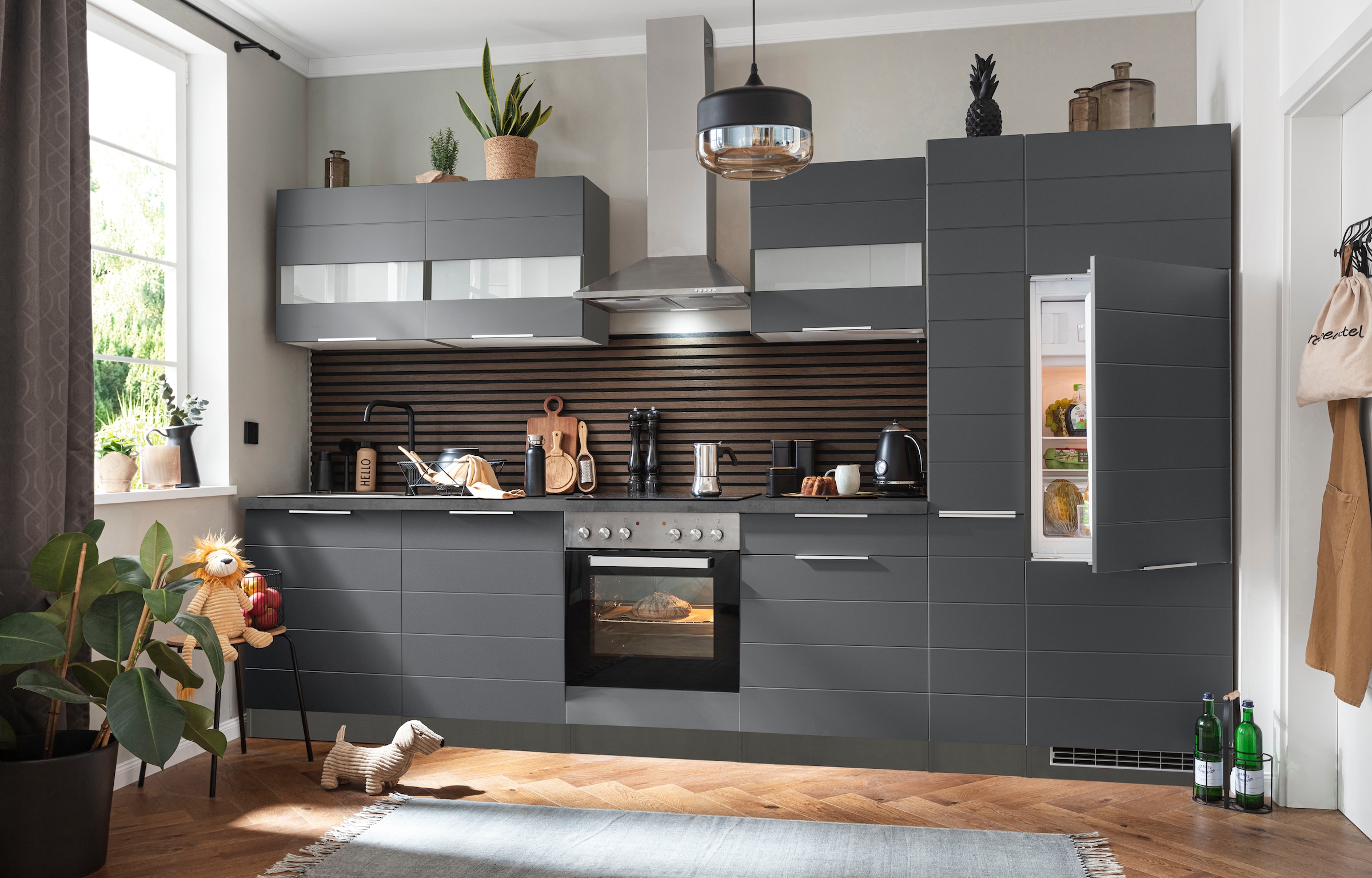 KOCHSTATION Küchenzeile "KS-Luhe" 330 cm breit, wahlweise mit oder ohne E-G günstig online kaufen