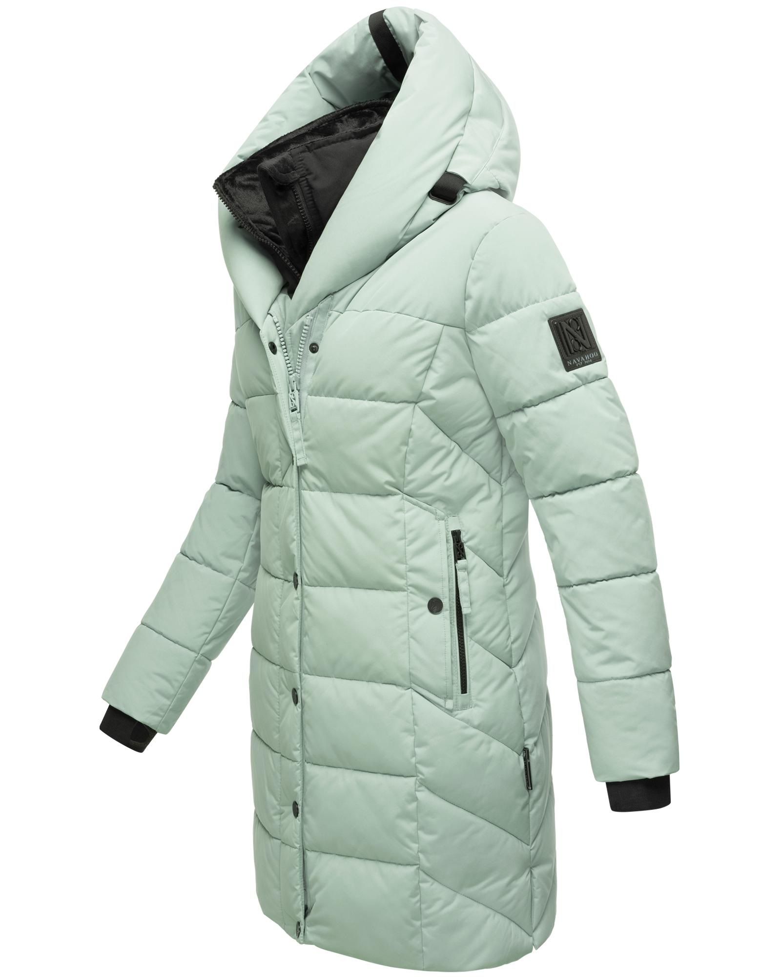 Navahoo Steppmantel »Knutschilein«, Stylischer Damenmantel mit abnehmbarem Fleece-Kragen