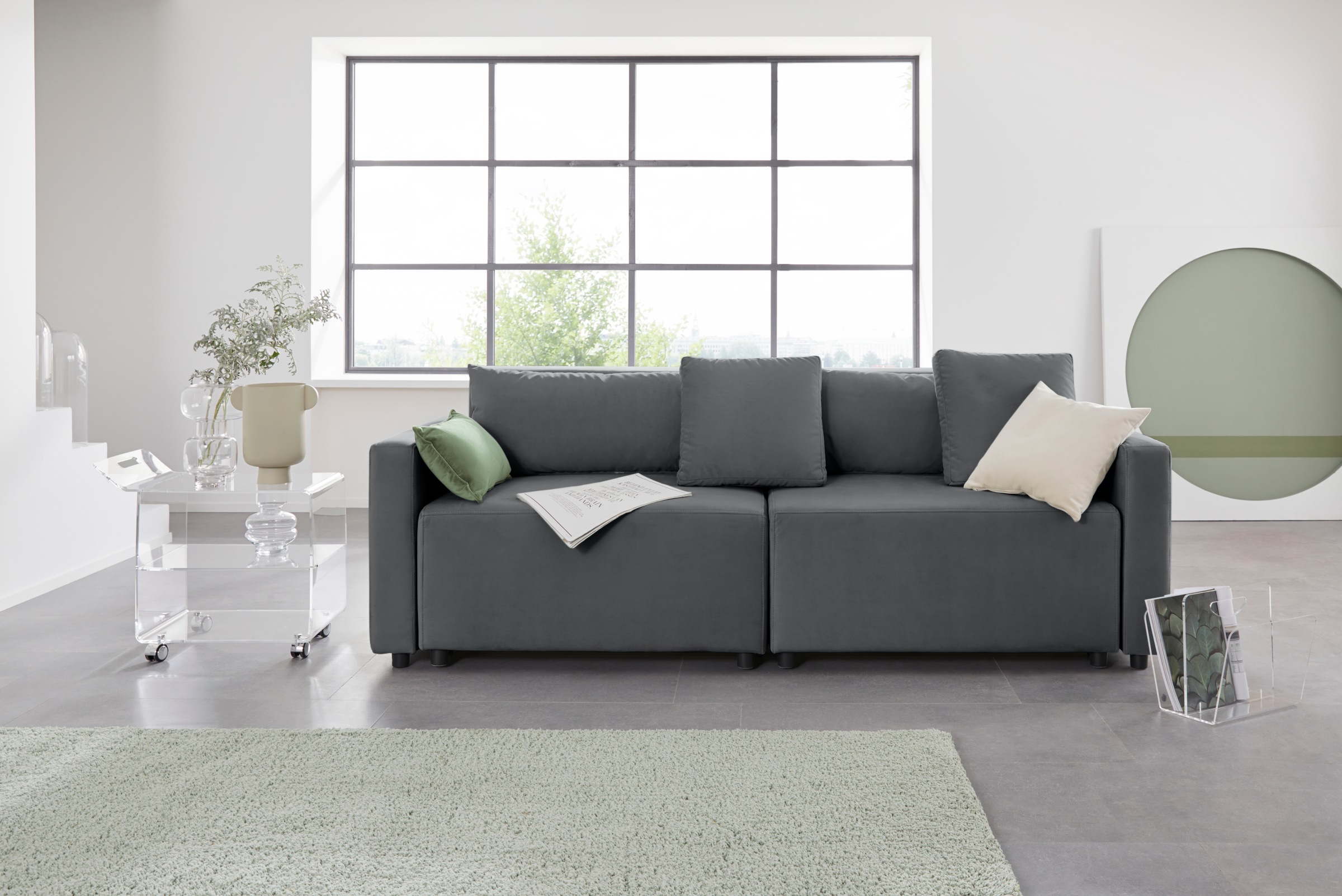 Home affaire 2-Sitzer "Marva 2tlg." beide Elemente ausziehbar für Bettfunkt günstig online kaufen