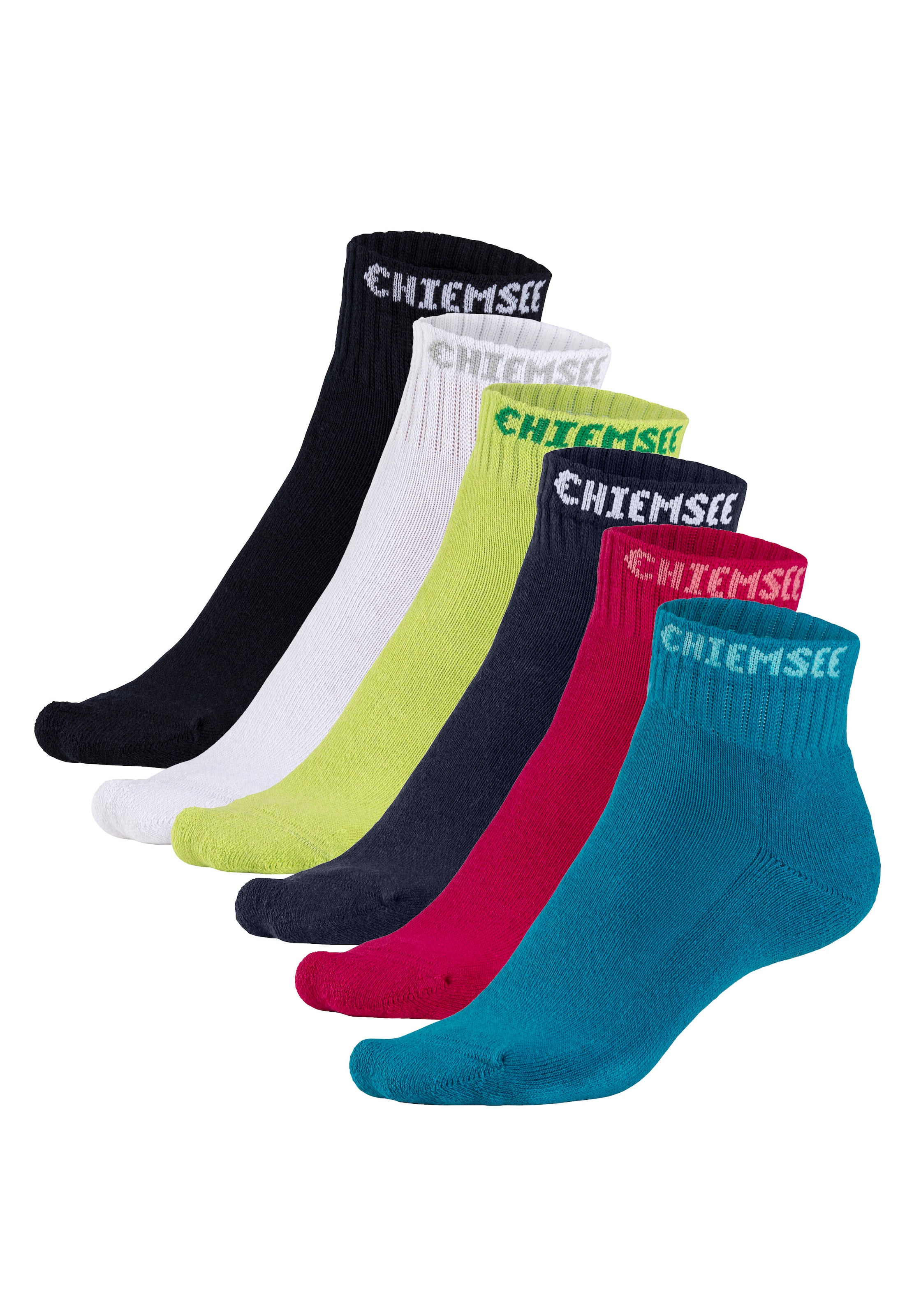Chiemsee Kurzsocken, (Packung, 6 Paar), mit eingestricktem Markennamen