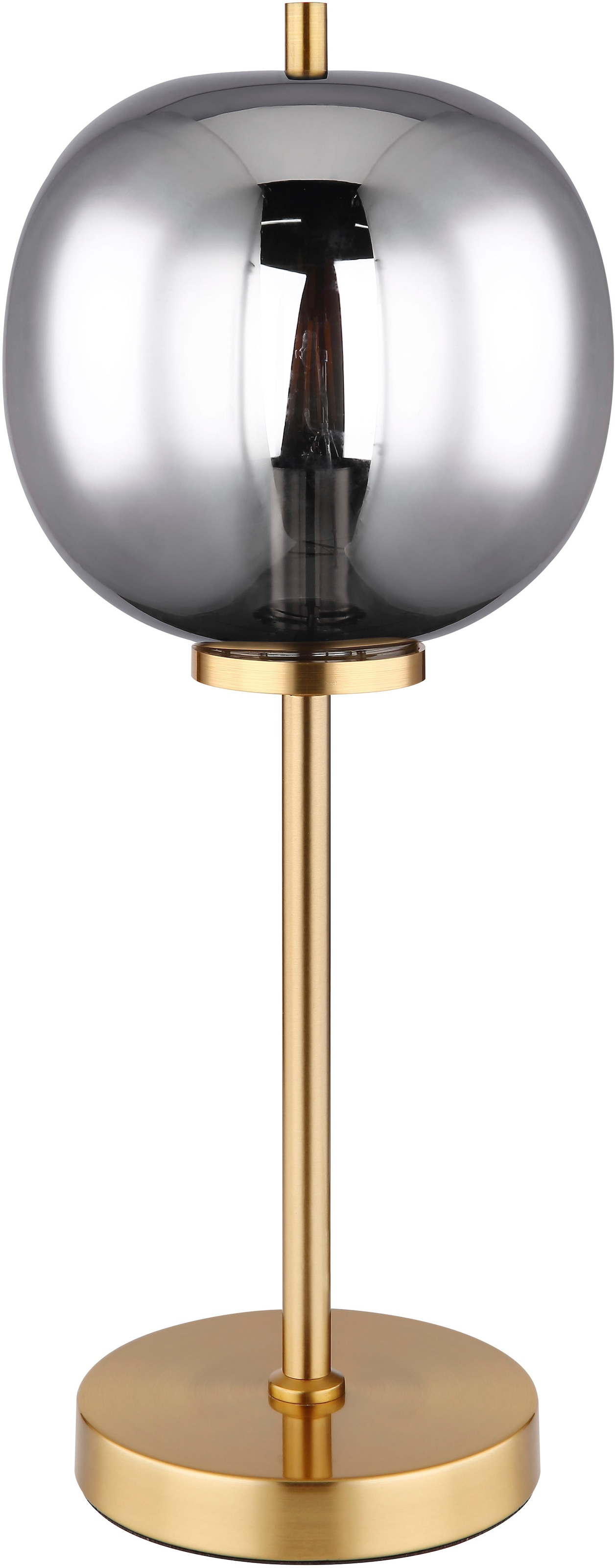GLOBO LIGHTING Tischleuchte »BLACKY I« E14 1 Stk. Tischleuchte Messing, Glas, Wippschalter, E14