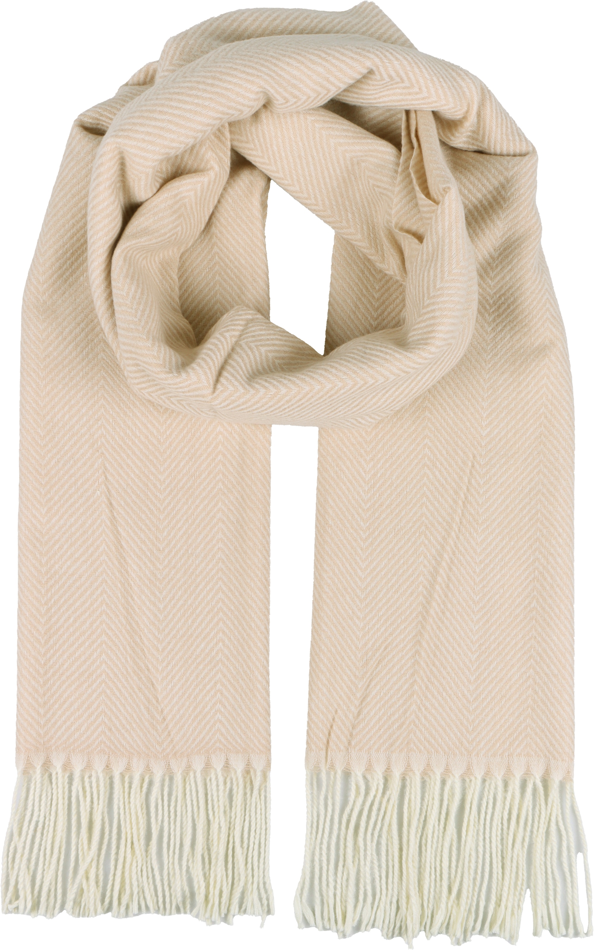 Damen Modeschalivory, CAPELLI NEW YORK, Strukturmuster, mehrfarbig, Web, Polyester, Modetücher, Strukturmuster, Fransenkante, wärmend