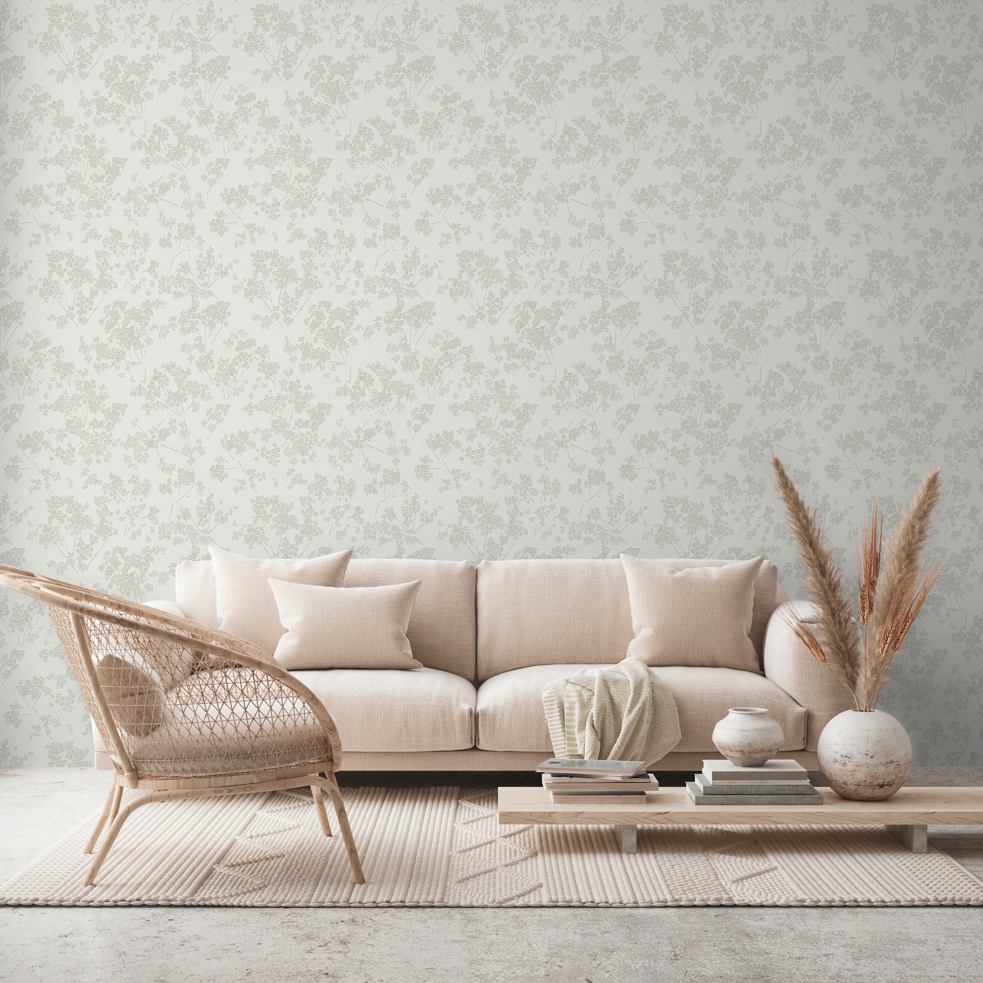 A.S. Création Vliestapete "Casual Living Blümchen-Tapete Mustertapete Floral Blumen" Matt Strukturiert Vliestapete Blumentapete Für Schlafzimmer