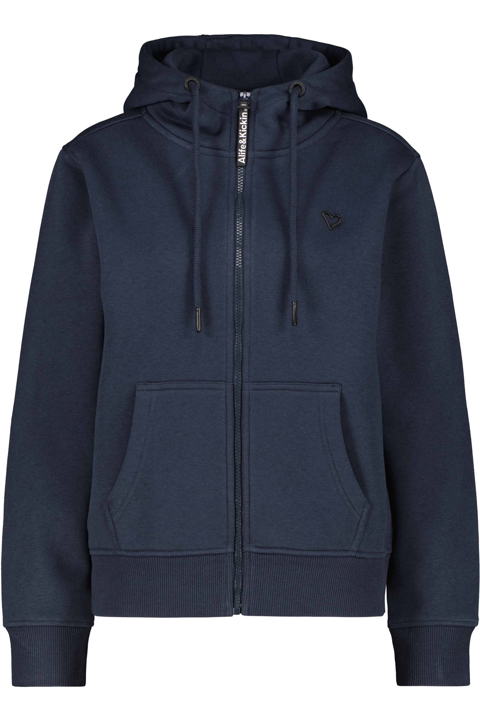 Alife & Kickin "Damen BarbaraAK A Kapuzensweatjacke, Sweatjacke" kurze Sweatjacke als Zip-Hoodie mit Kordelzug und Eingrifftaschen