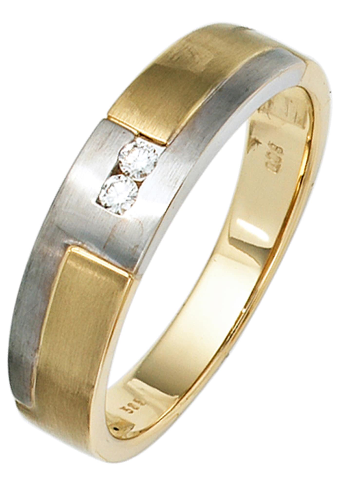 Weißgold mit kaufen 2 BAUR | online JOBO 585 Gelbgold Diamantring, Diamanten