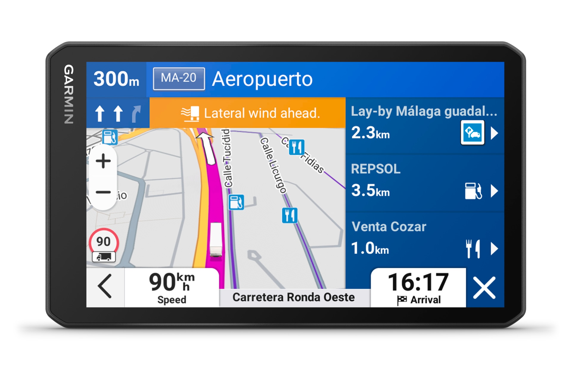 Garmin LKW-Navigationsgerät »dezl LGV720«, (Europa (49 Länder) Karten-Updates)
