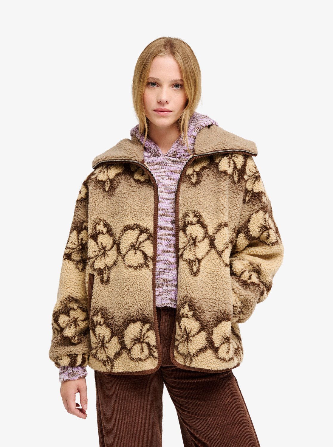 Roxy Fleecejacke "FEELS LIKE WINTER" für Sportmode und Wintermode, sportlicher Stil, aus Polyester