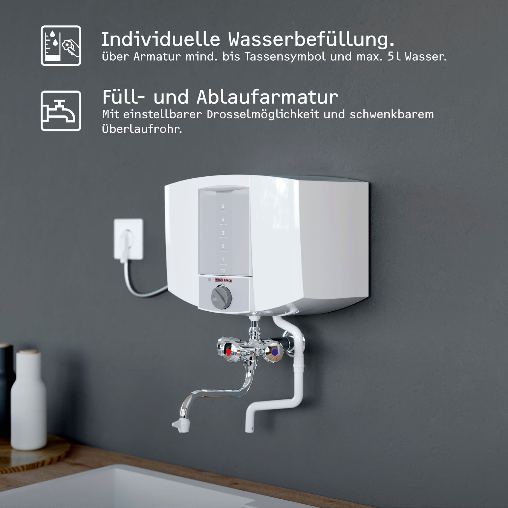 STIEBEL ELTRON Kochendwassergerät »KBA 5 KA«, Kunststoff, 5 Liter, für die Küche